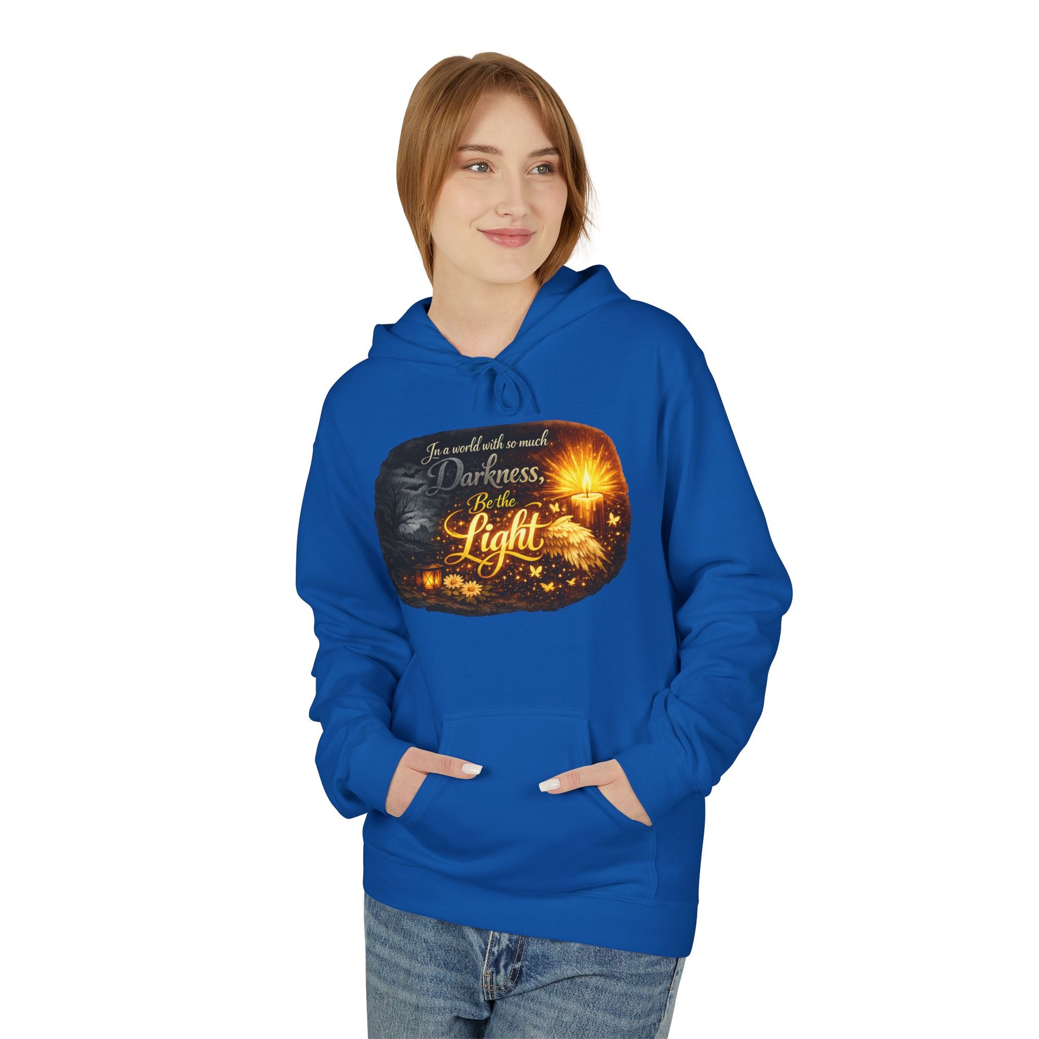 Inspirational Light Hoodie – "Darkness Can’t Overcome the Light" Spiritual Faith Sweatshirt
