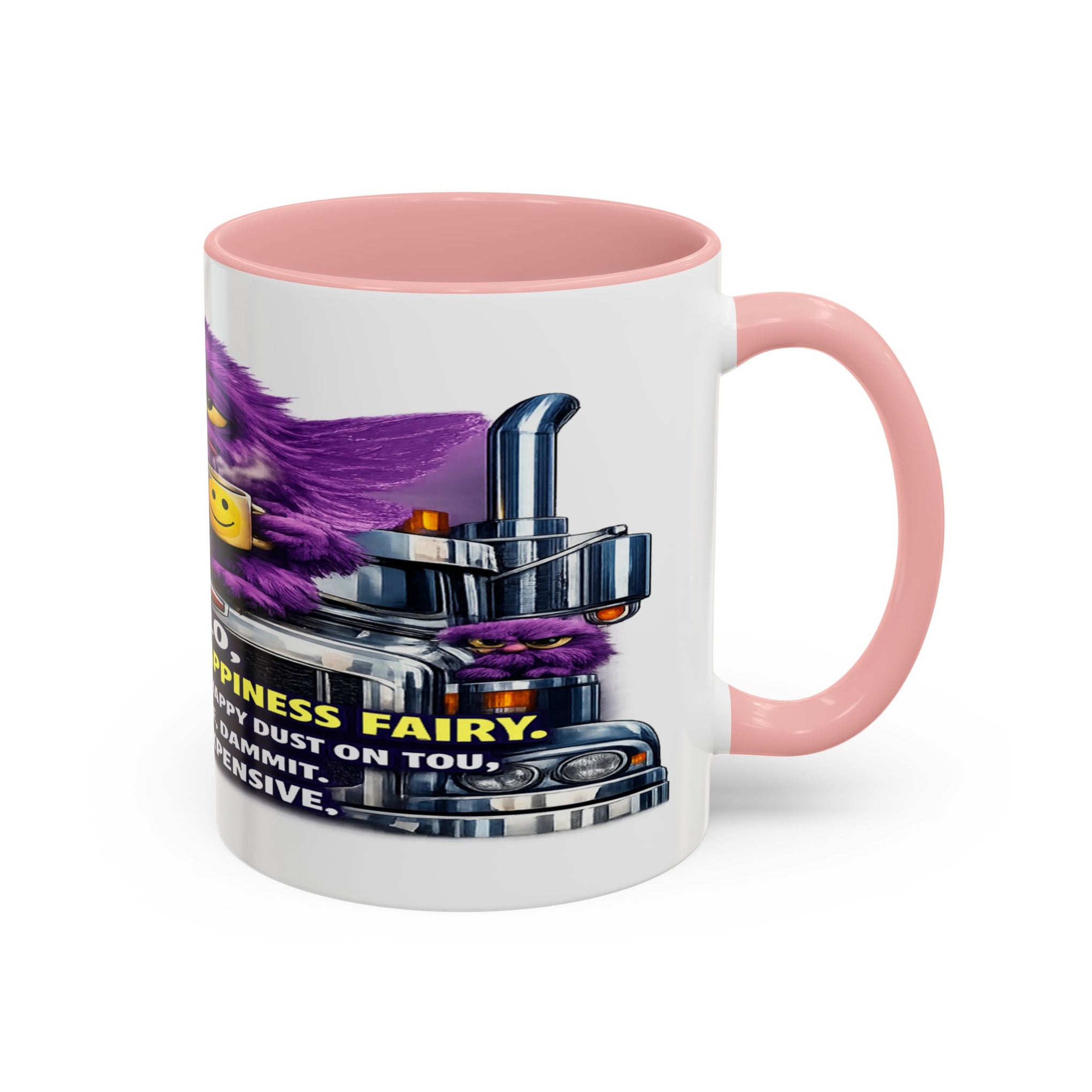 Purple Grumpy Monster Coffee Mug – Funny Truck Driver Gift (11oz & 15oz)