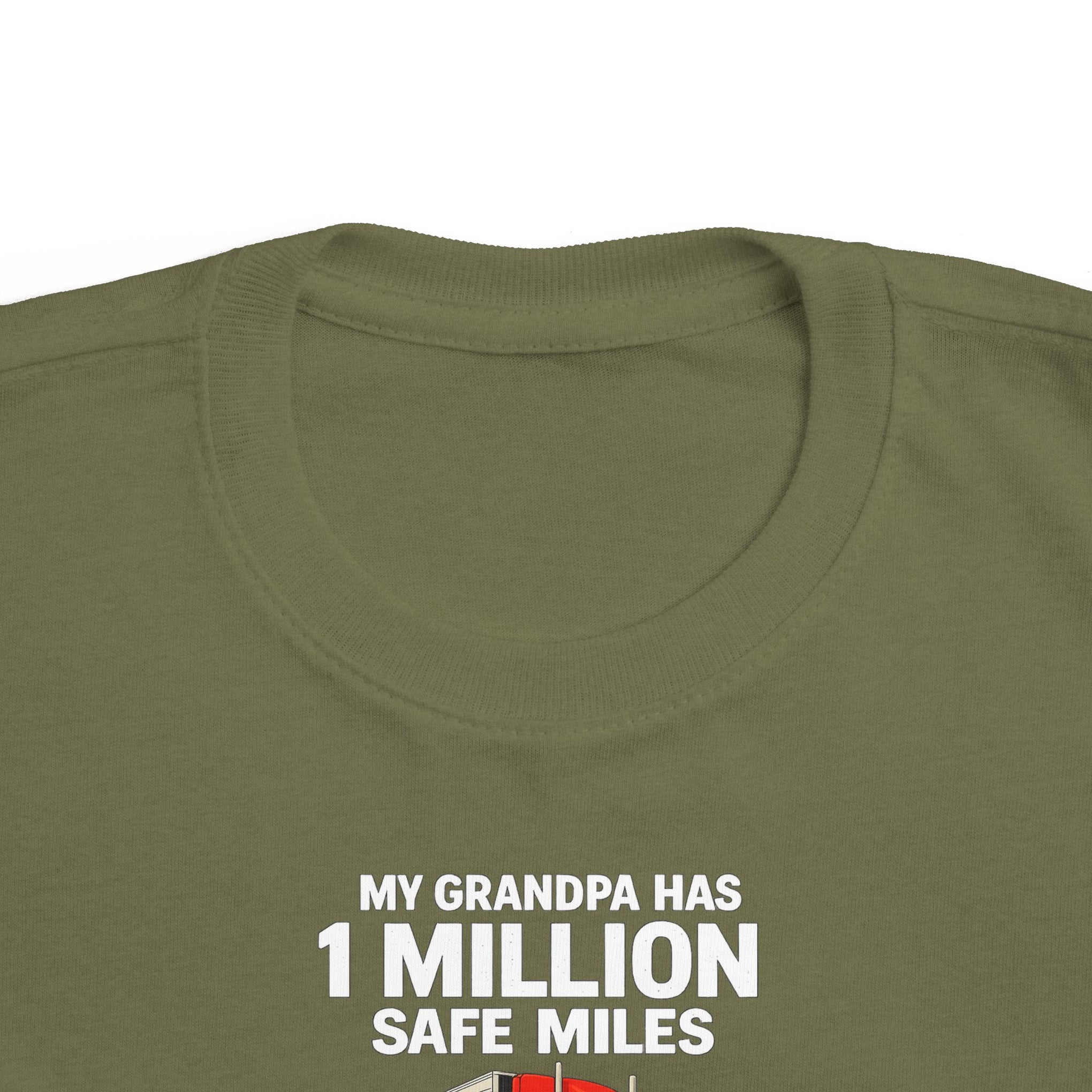Toddler Tee – "My Grandma Has 1 Million Safe Miles" Cute Grandma Road-Trip Shirt