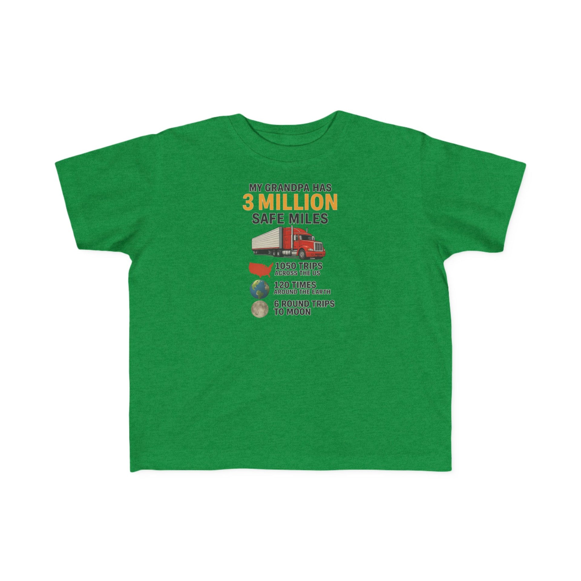 Toddler Tee - "My Grandpa Has 3 Million Safe Miles" Vintage Camper Kids Shirt