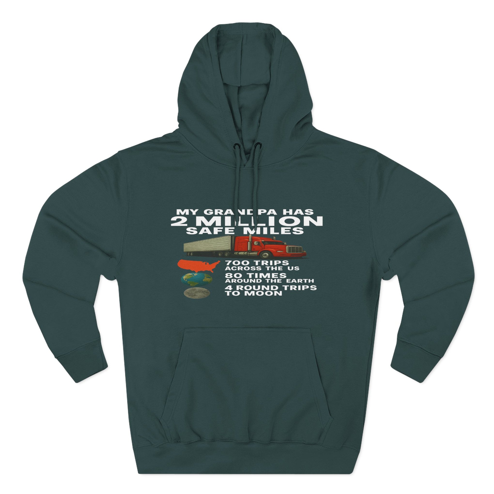 Grampa 2 Million Safe Miles Three-Panel Fleece Hoodie