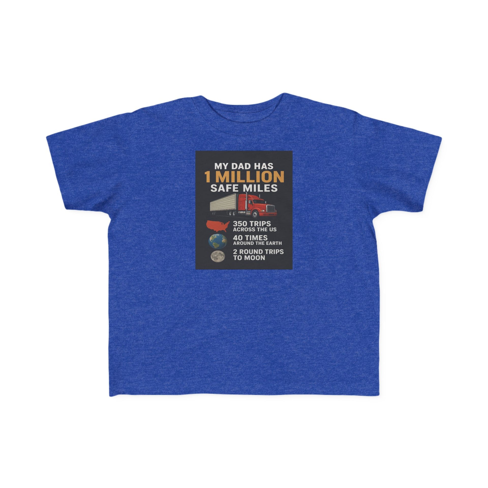 Toddler Tee – “My Dad Has 1 Million Safe Miles” Funny Kids' Aviation Shirt