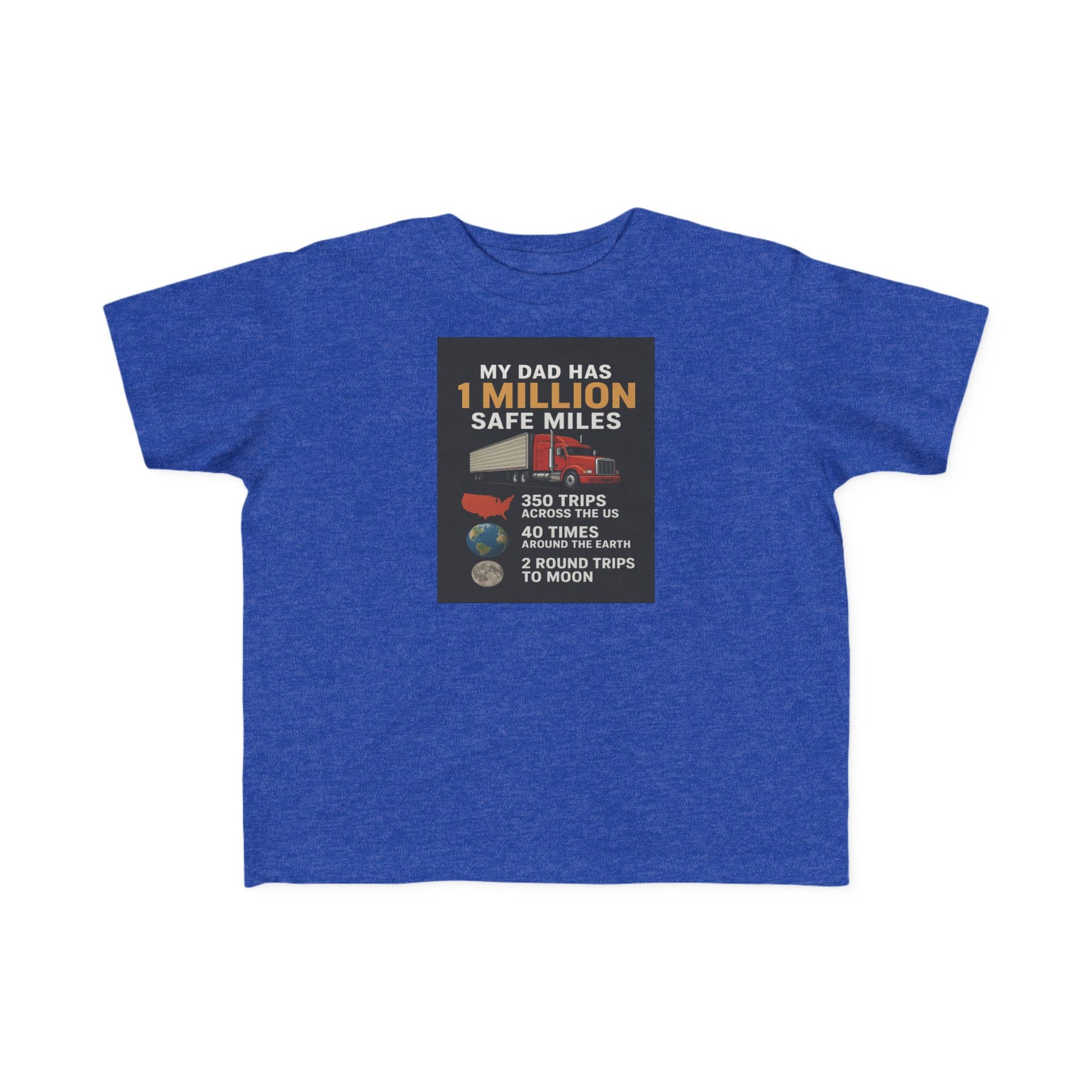 Toddler Tee – “My Dad Has 1 Million Safe Miles” Funny Kids' Aviation Shirt