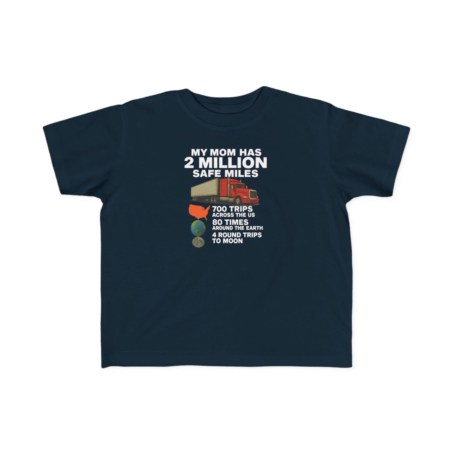 Toddler Tee - "My Mom Has 2 Million Safe Miles" Camping Adventure Shirt
