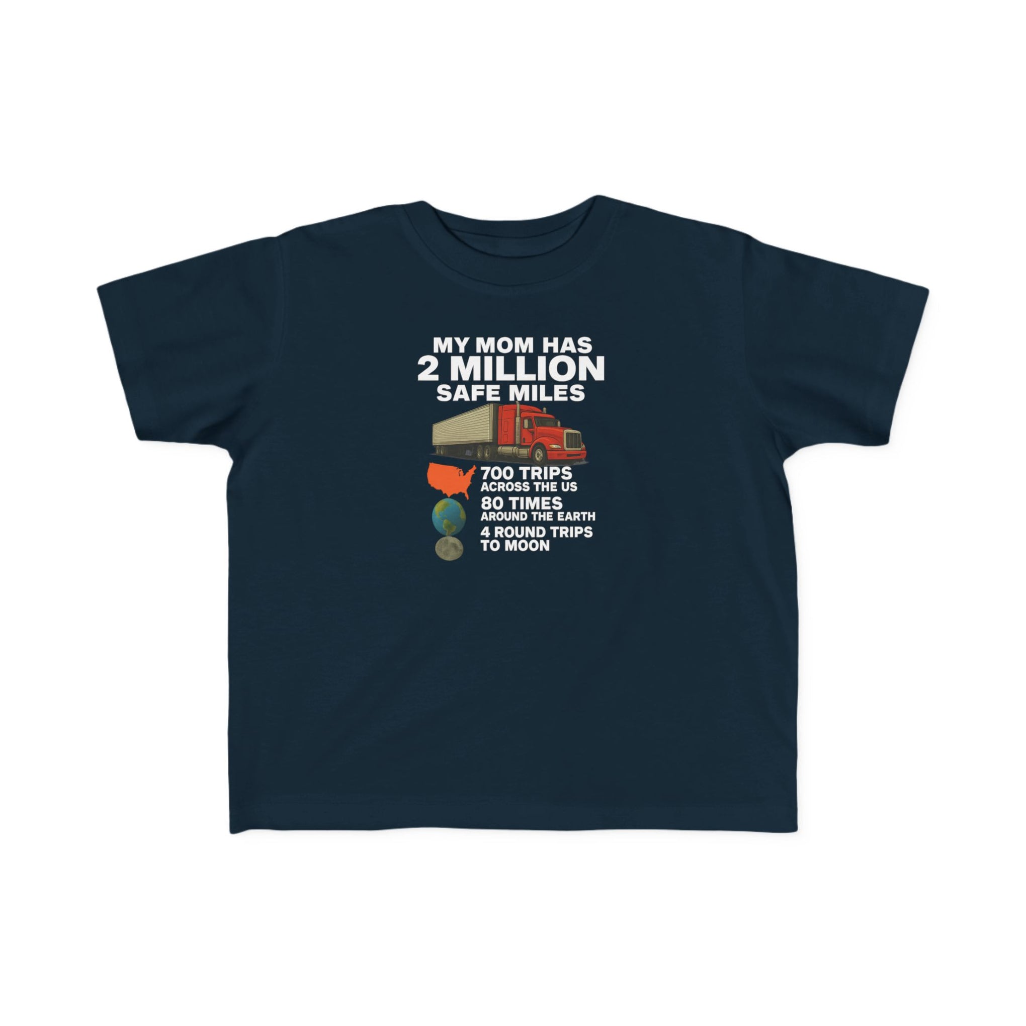 Toddler Tee - "My Mom Has 2 Million Safe Miles" Camping Adventure Shirt