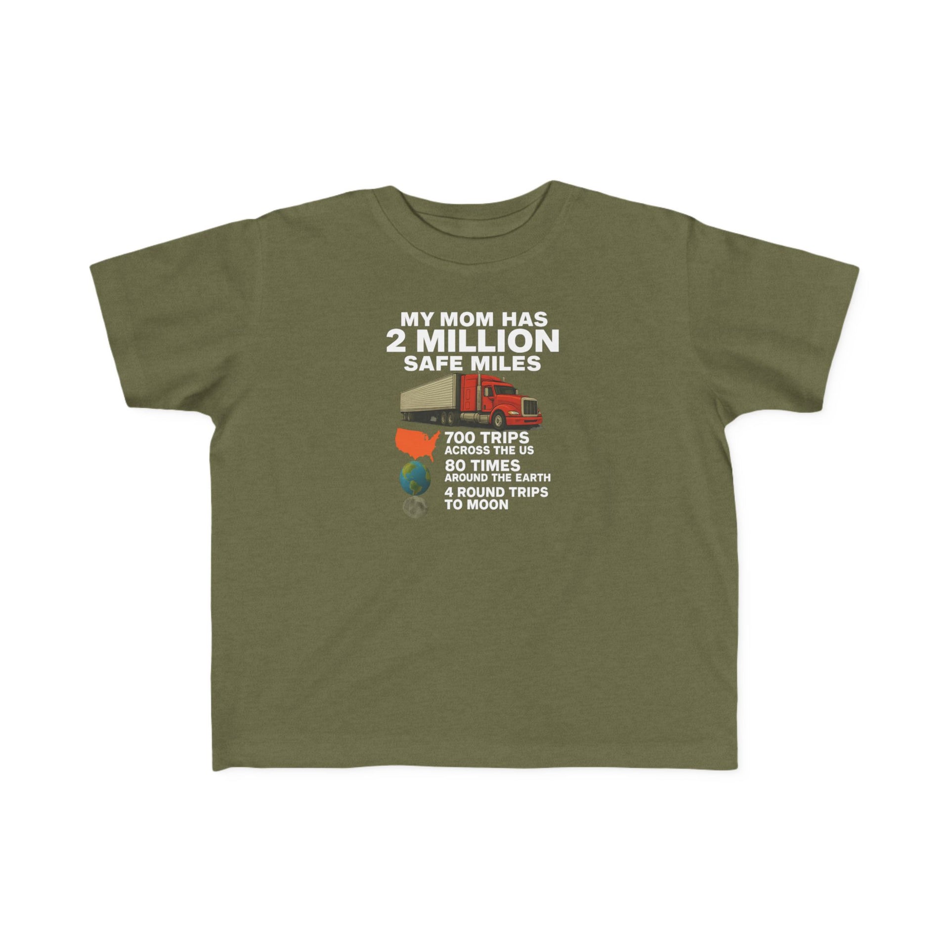 Toddler Tee - "My Mom Has 2 Million Safe Miles" Camping Adventure Shirt
