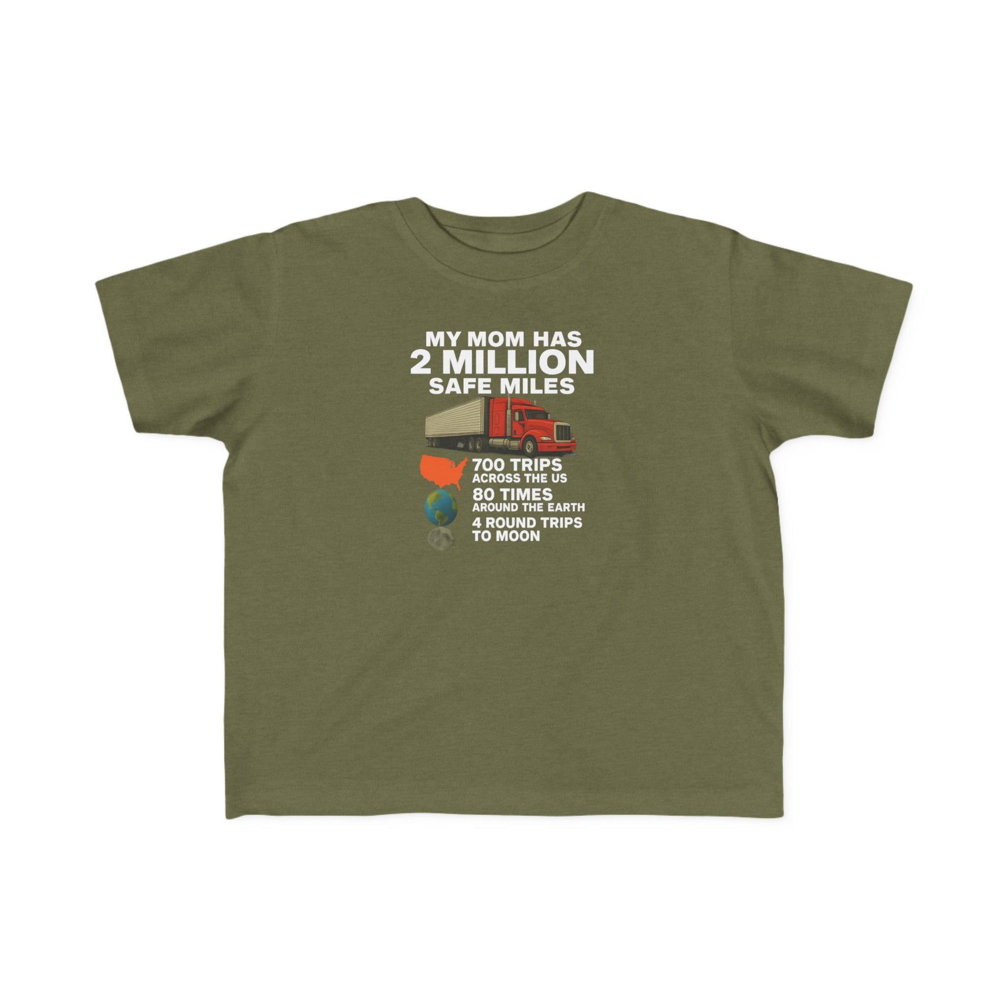 Toddler Tee - "My Mom Has 2 Million Safe Miles" Camping Adventure Shirt
