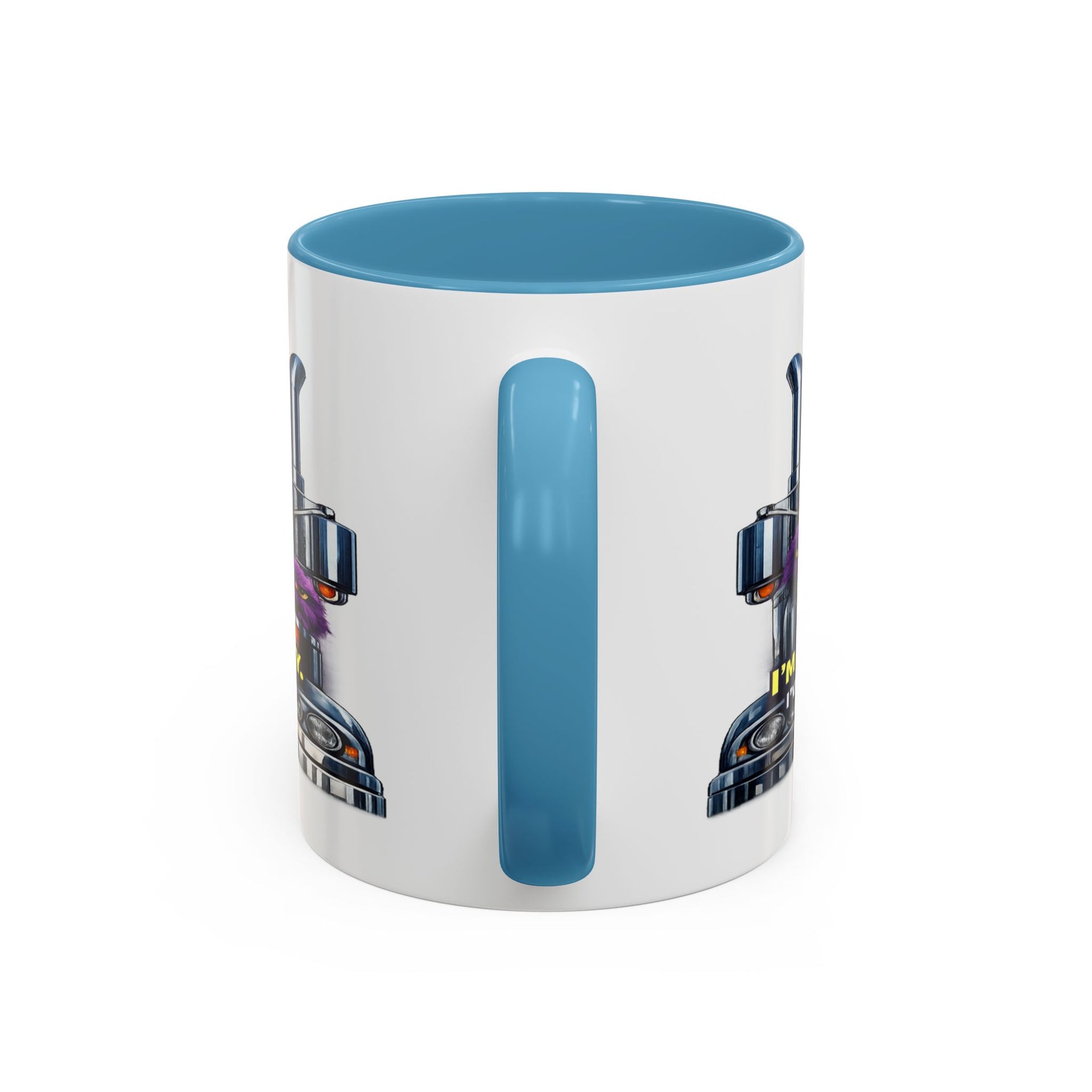 Purple Grumpy Monster Coffee Mug – Funny Truck Driver Gift (11oz & 15oz)