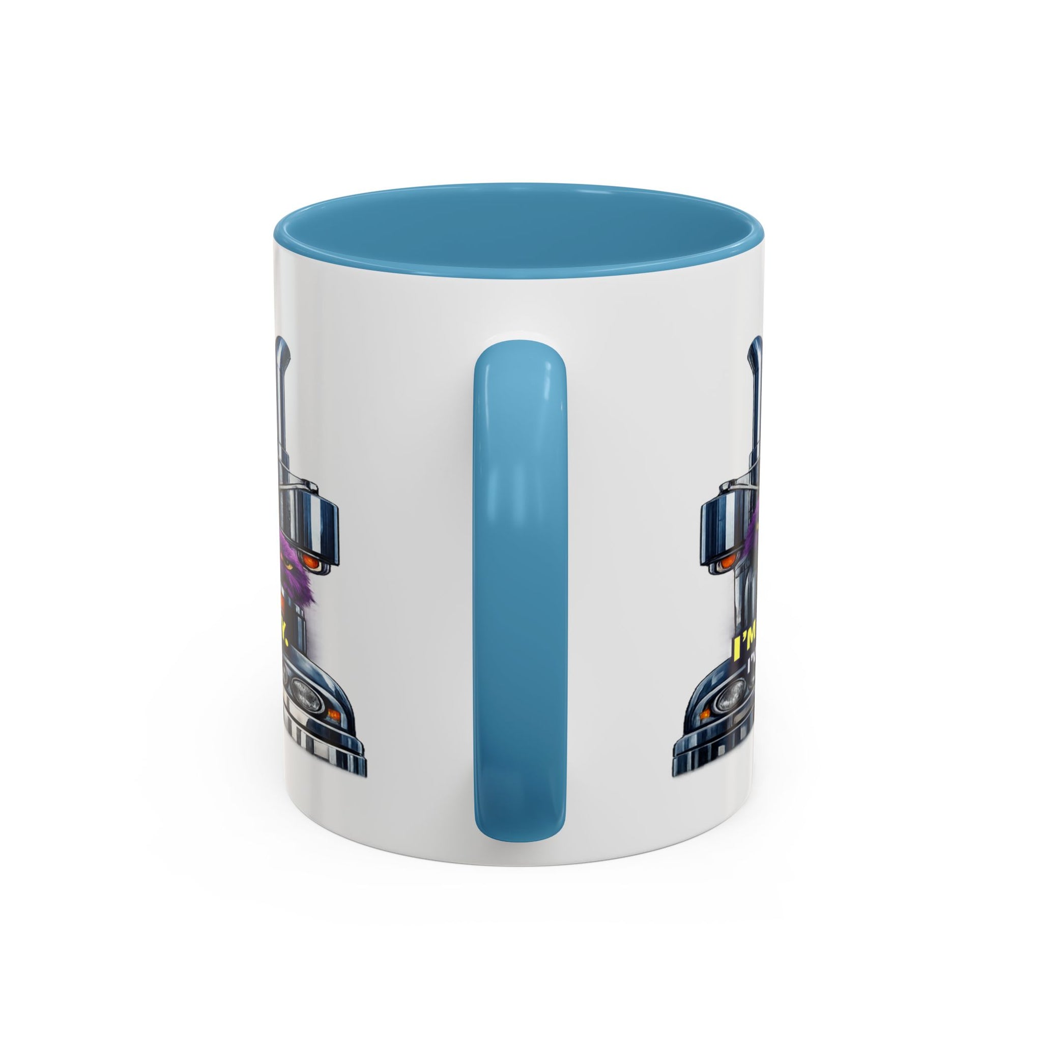 Purple Grumpy Monster Coffee Mug – Funny Truck Driver Gift (11oz & 15oz)