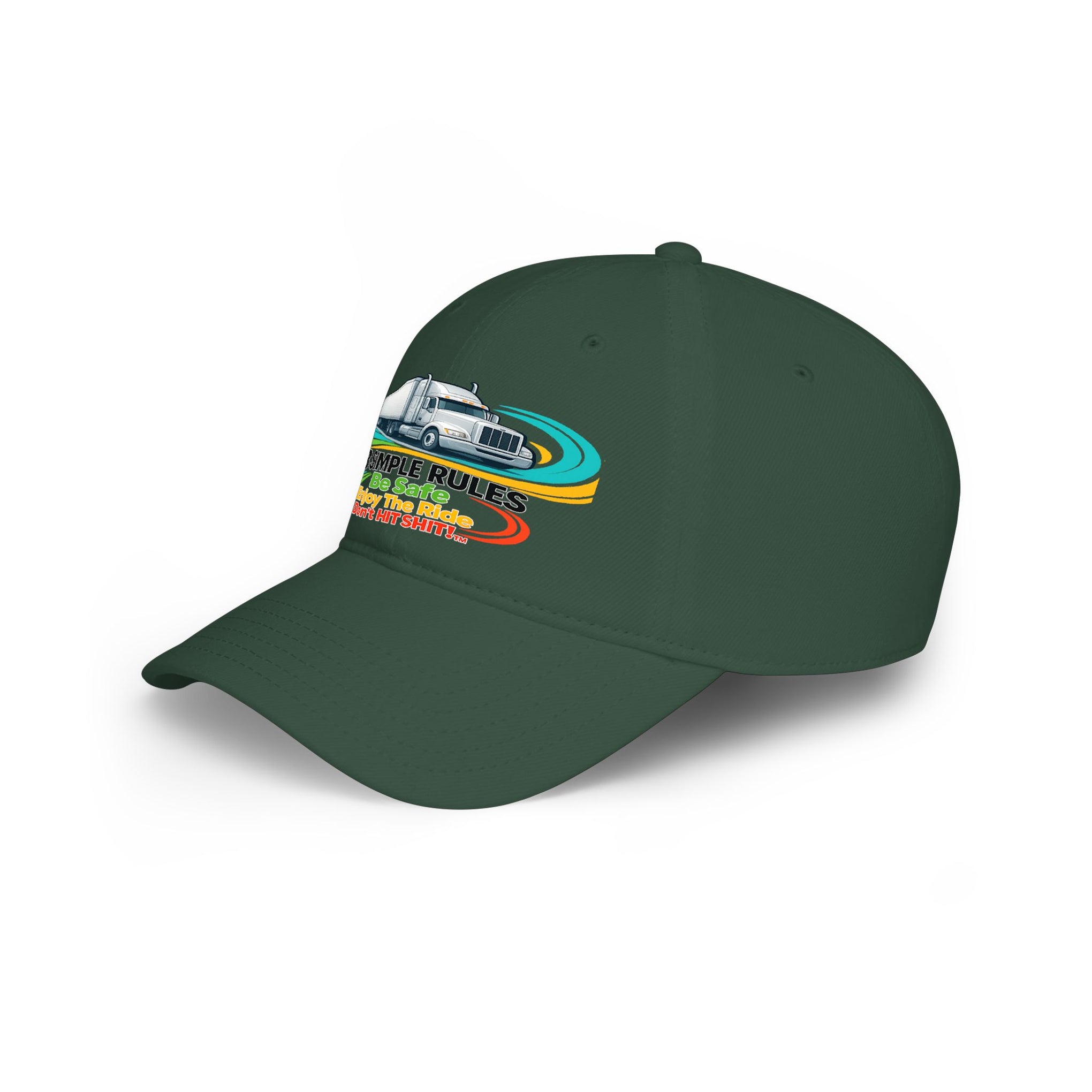 Retro RV Hat — "3 Simple Rules: Be Safe, Enjoy The Ride, Don't Hit Shit!" ***" Baseball Cap