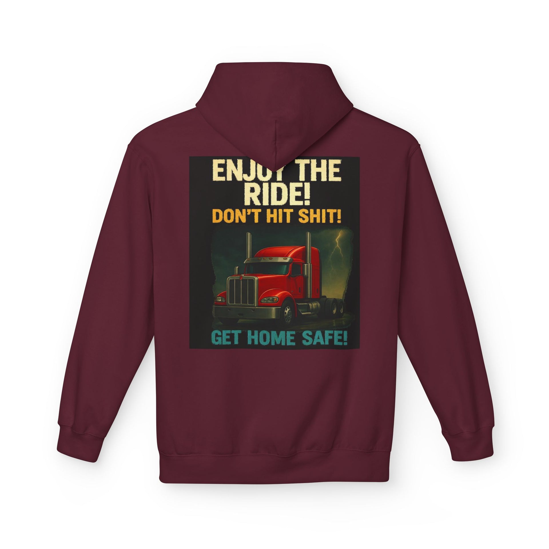 Hoodie — '3 Simple Rules' Trucker Safety Graphic Hoodie (Enjoy the Ride — Get Home Safe)