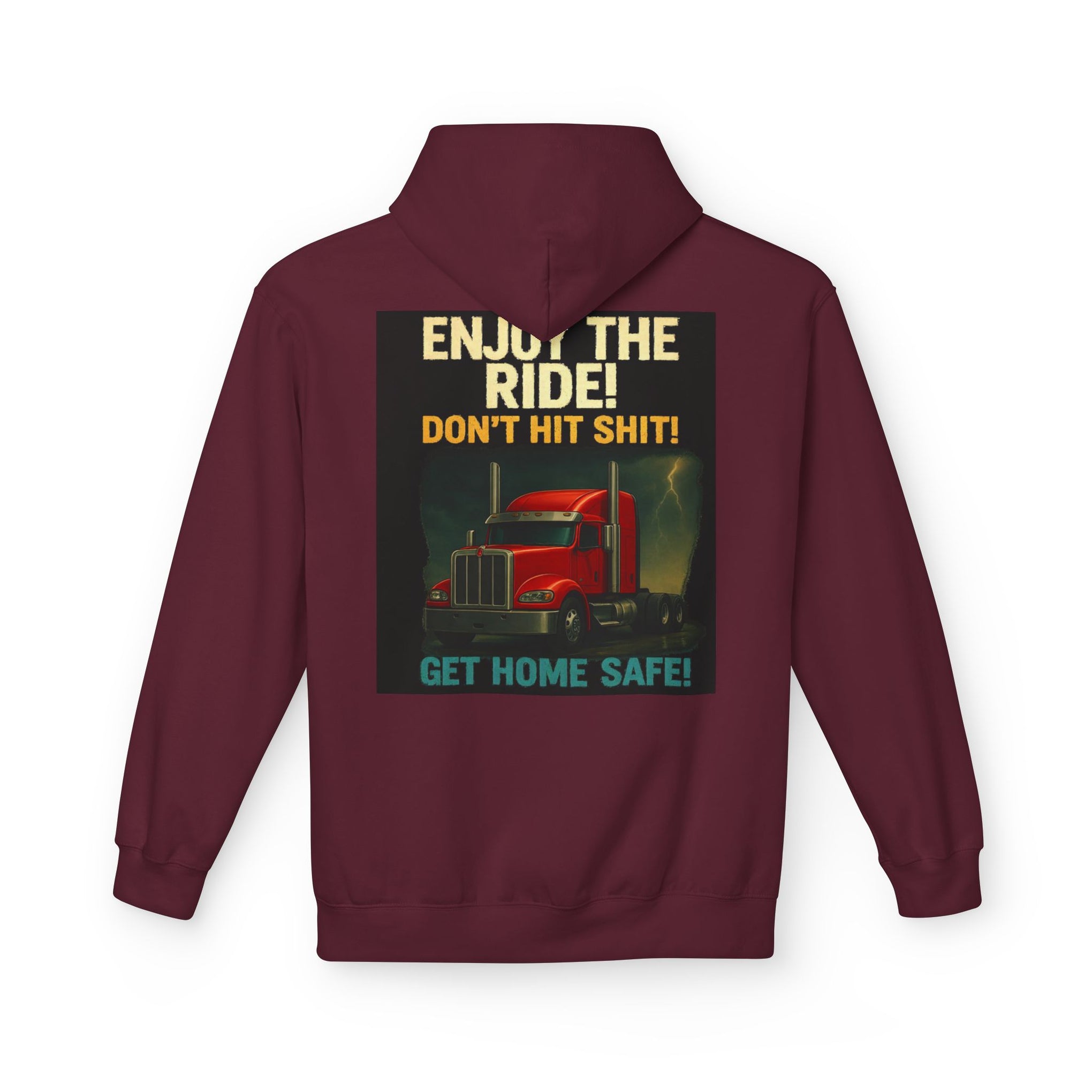 Hoodie — '3 Simple Rules' Trucker Safety Graphic Hoodie (Enjoy the Ride — Get Home Safe)