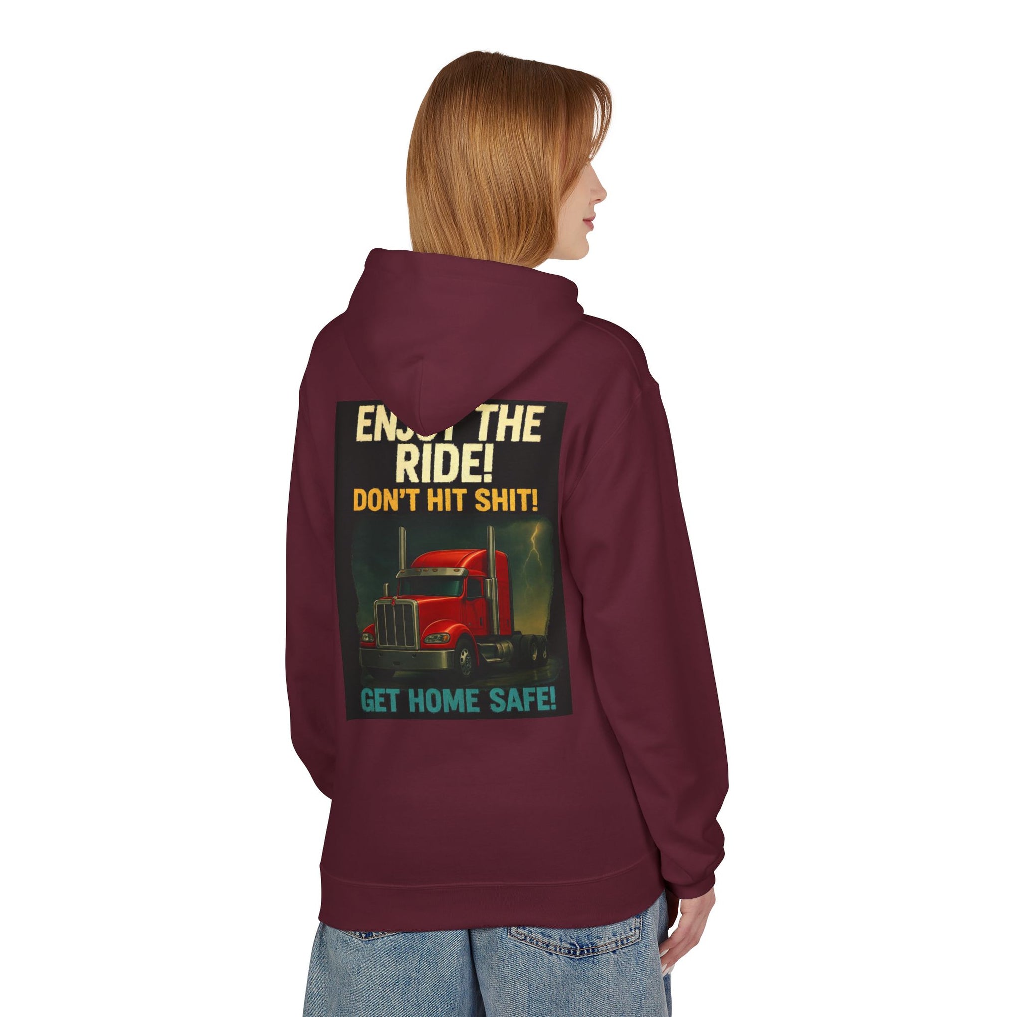 Hoodie — '3 Simple Rules' Trucker Safety Graphic Hoodie (Enjoy the Ride — Get Home Safe)
