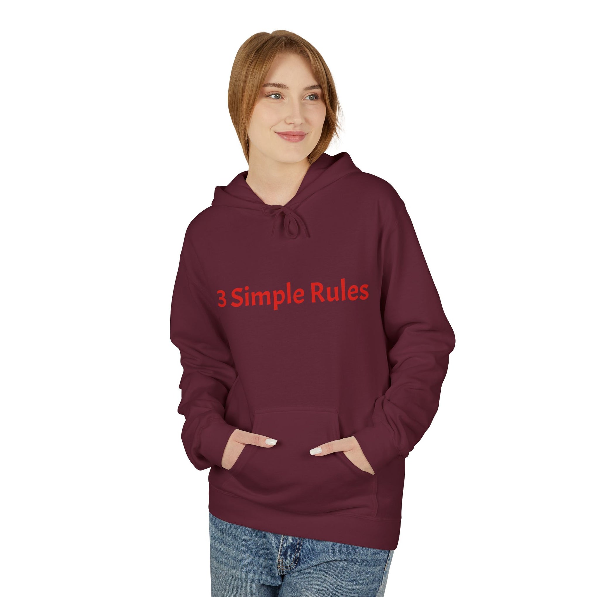 Hoodie — '3 Simple Rules' Trucker Safety Graphic Hoodie (Enjoy the Ride — Get Home Safe)