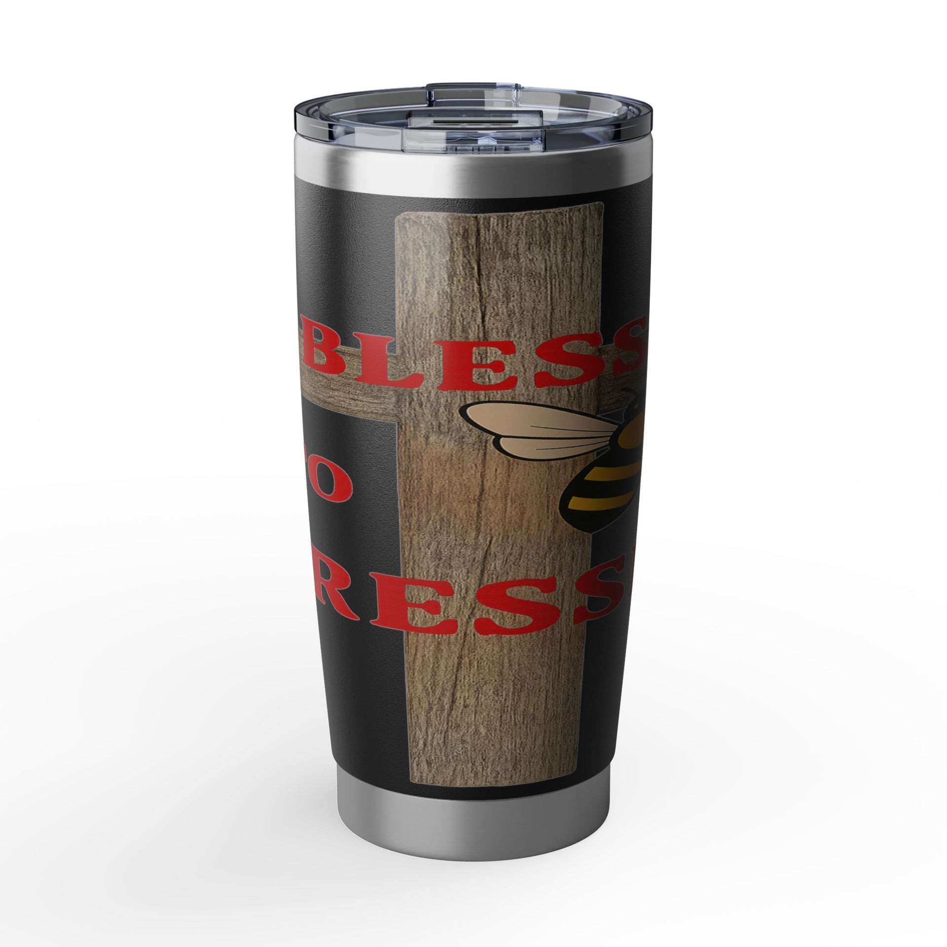 Blessed to Be Messy 20oz Tumbler — Bee & Cross Christian Travel Mug