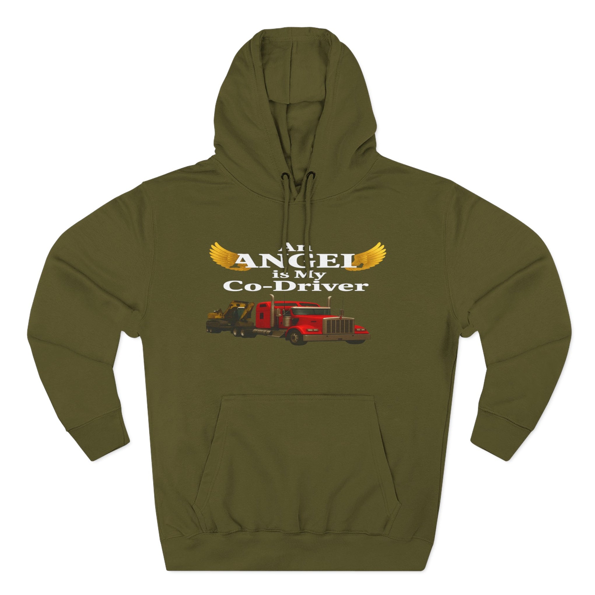 Flatbed "Angel is my co-driver" Three-Panel Fleece Hoodie