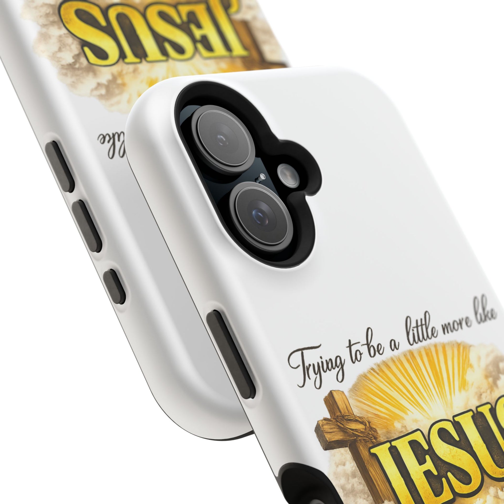 Christian Quote Magnetic Phone Case — "Trying to be a Little More Jesus and a Little Less Like Me"