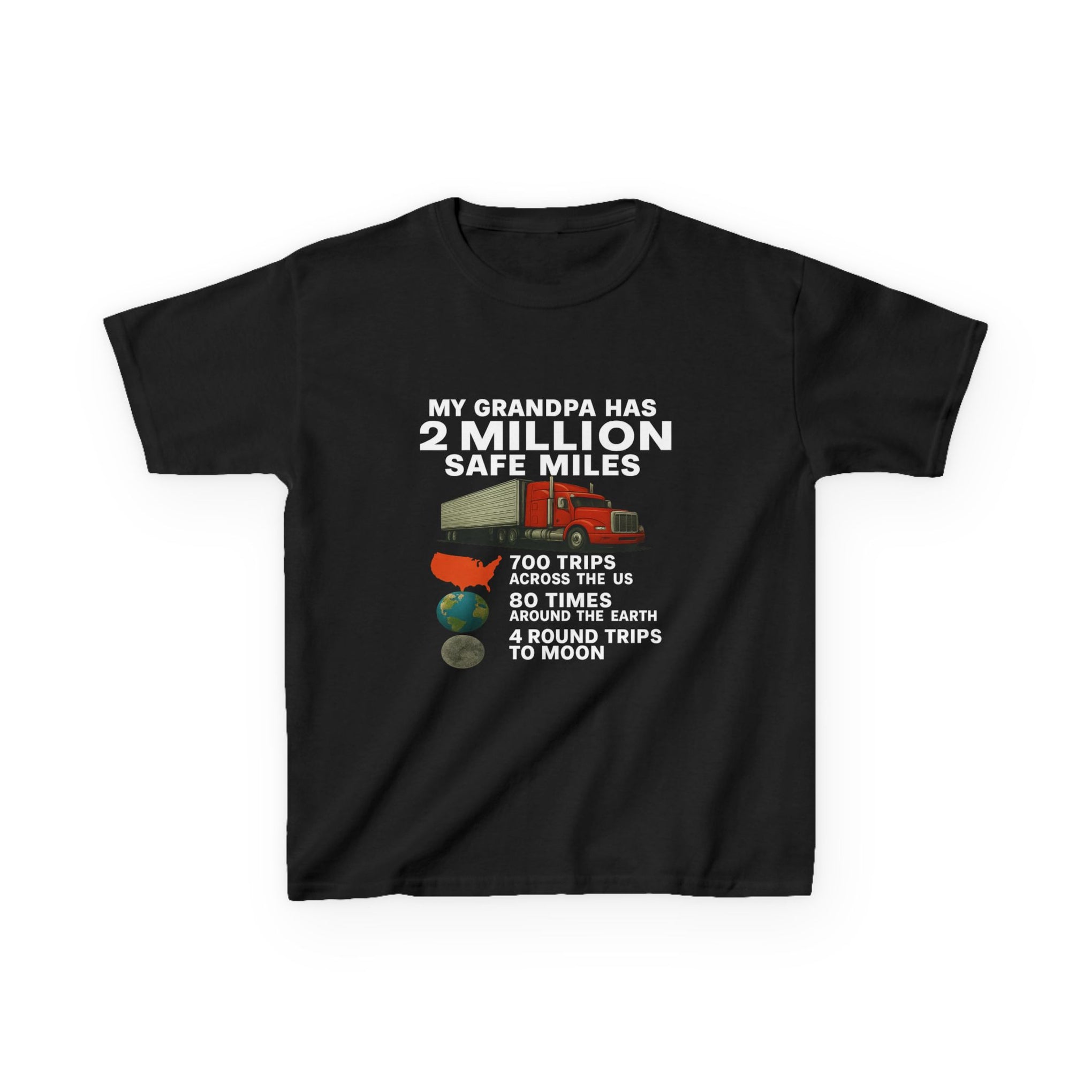 Kids Tee – “My Grandpa Has 2 Million Safe Miles” Vintage Pilot Aviation Shirt
