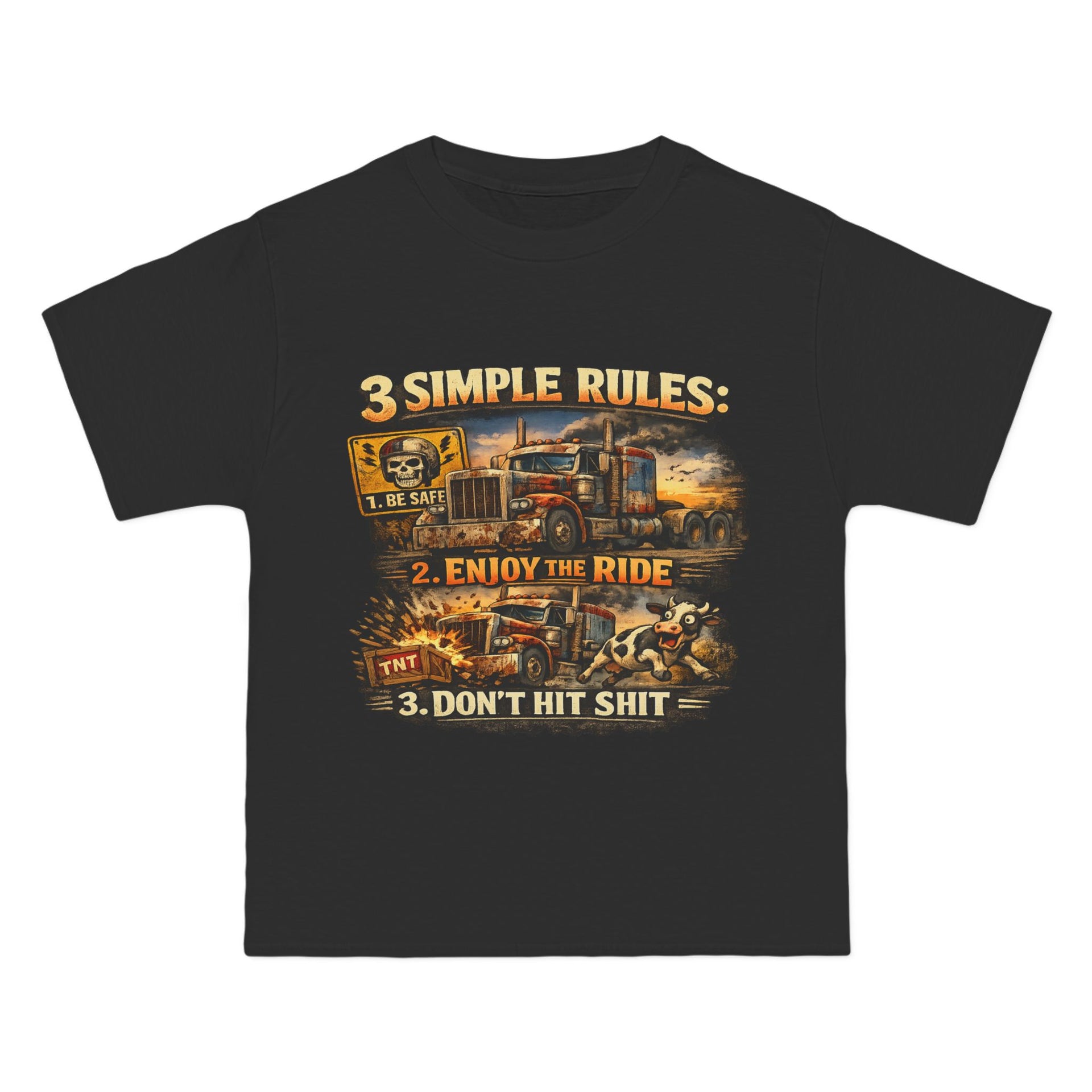 Big an Tall Graphic T-Shirt — "3 Simple Rules: Enjoy the Ride"