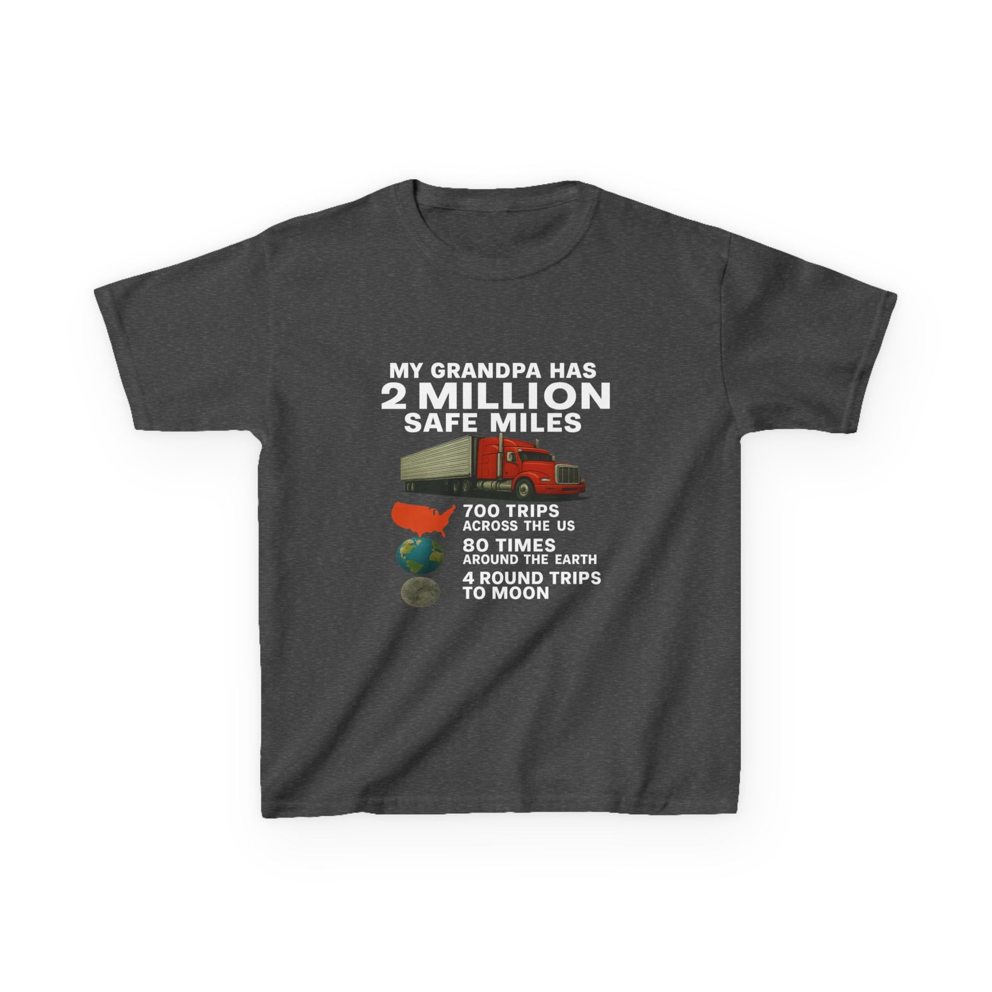 Kids Tee – “My Grandpa Has 2 Million Safe Miles” Vintage Pilot Aviation Shirt