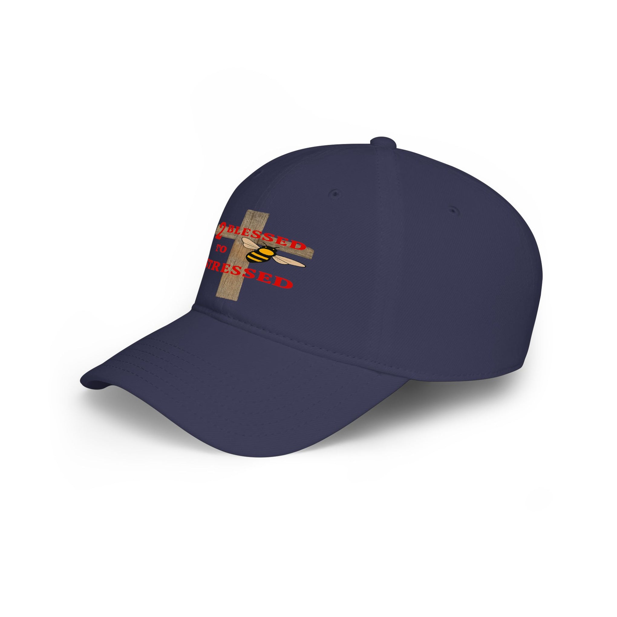 Baseball Cap – "Blessed 2o Stressed" Cross Christian Hat