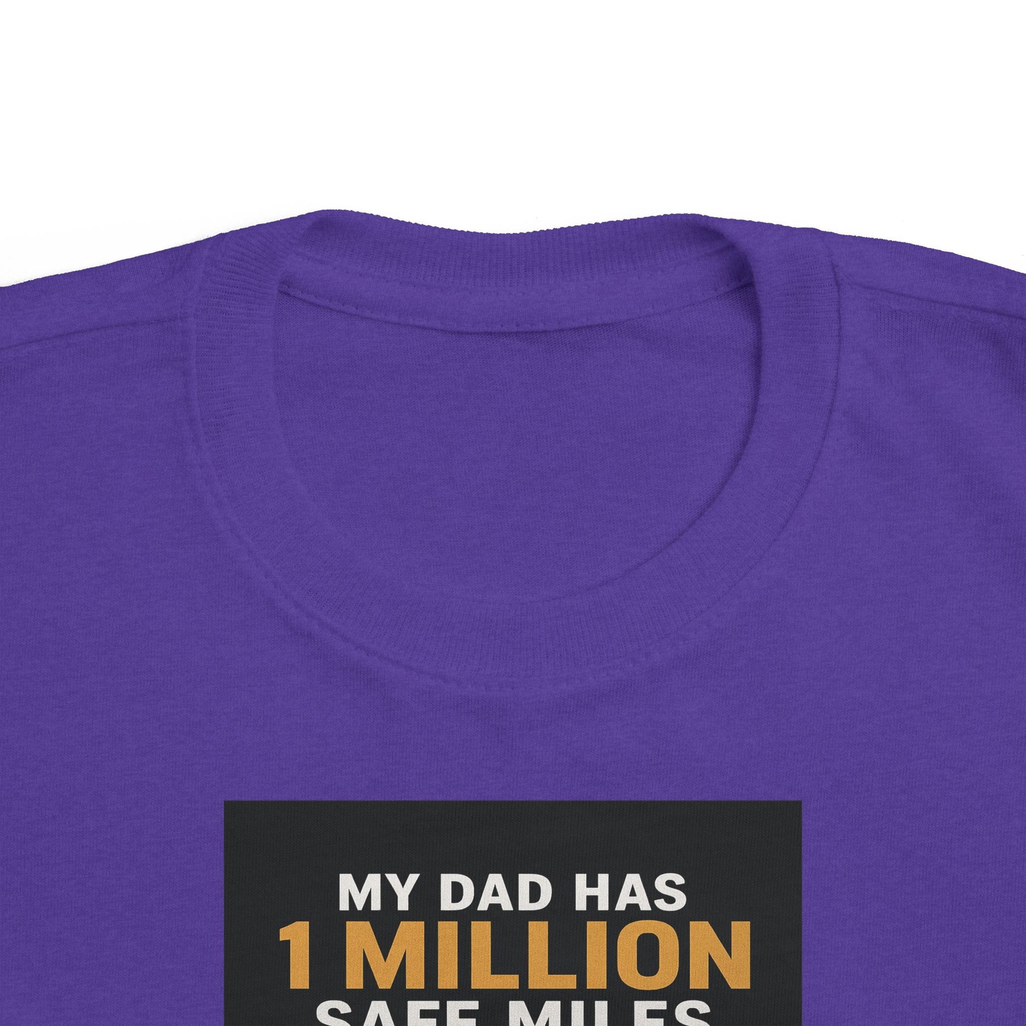 Toddler Tee – “My Dad Has 1 Million Safe Miles” Funny Kids' Aviation Shirt