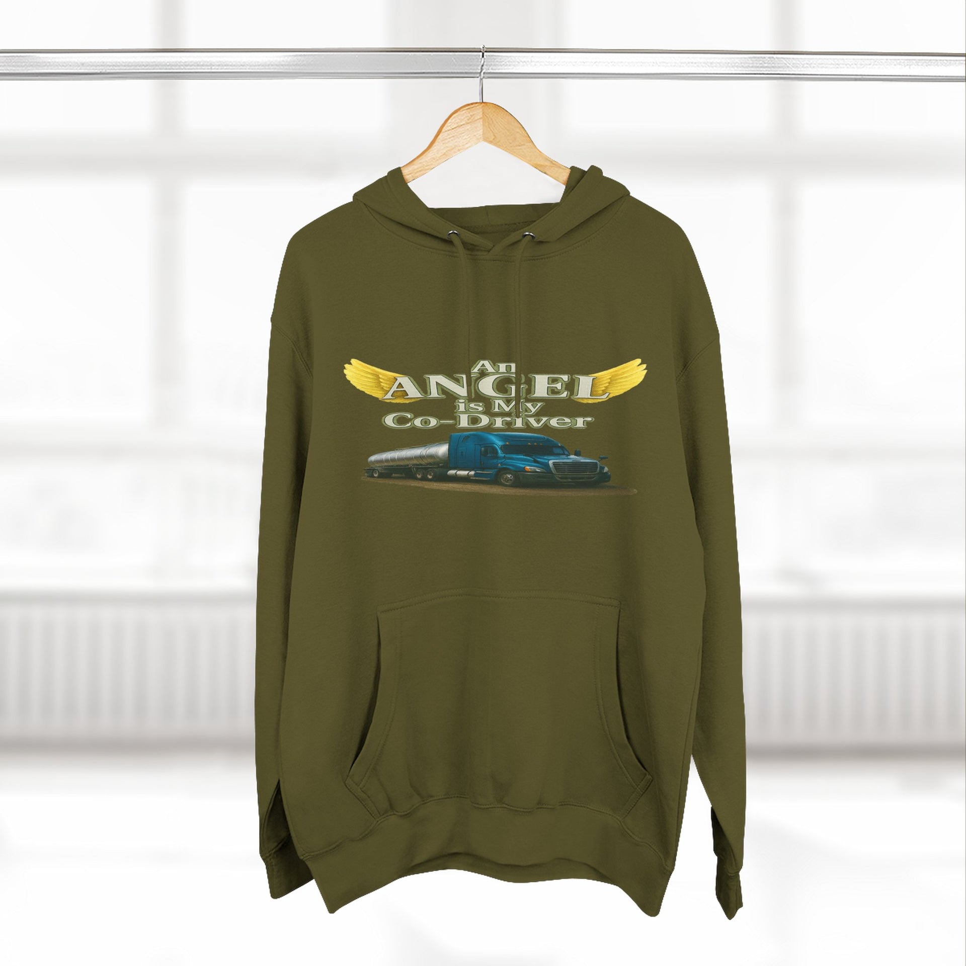 Tanker "Angle is my co-driver" Three-Panel Fleece Hoodie