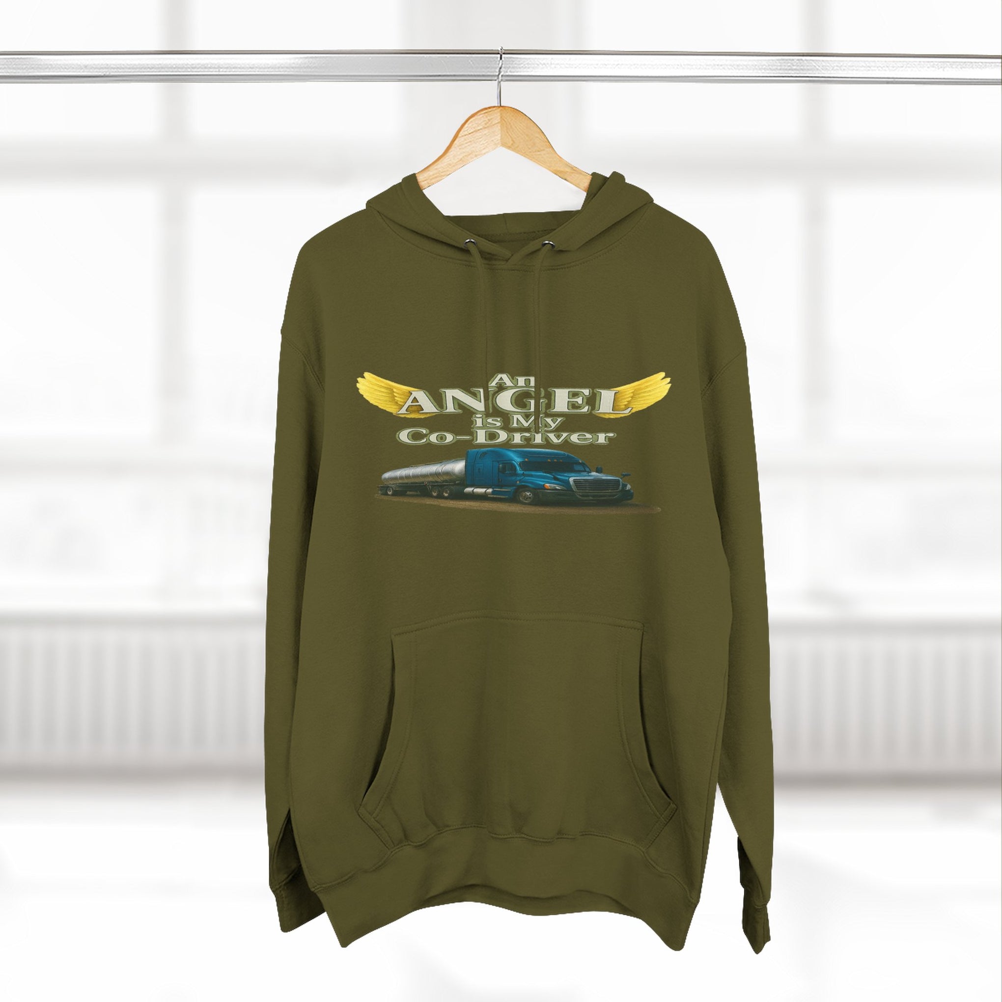 Tanker "Angle is my co-driver" Three-Panel Fleece Hoodie