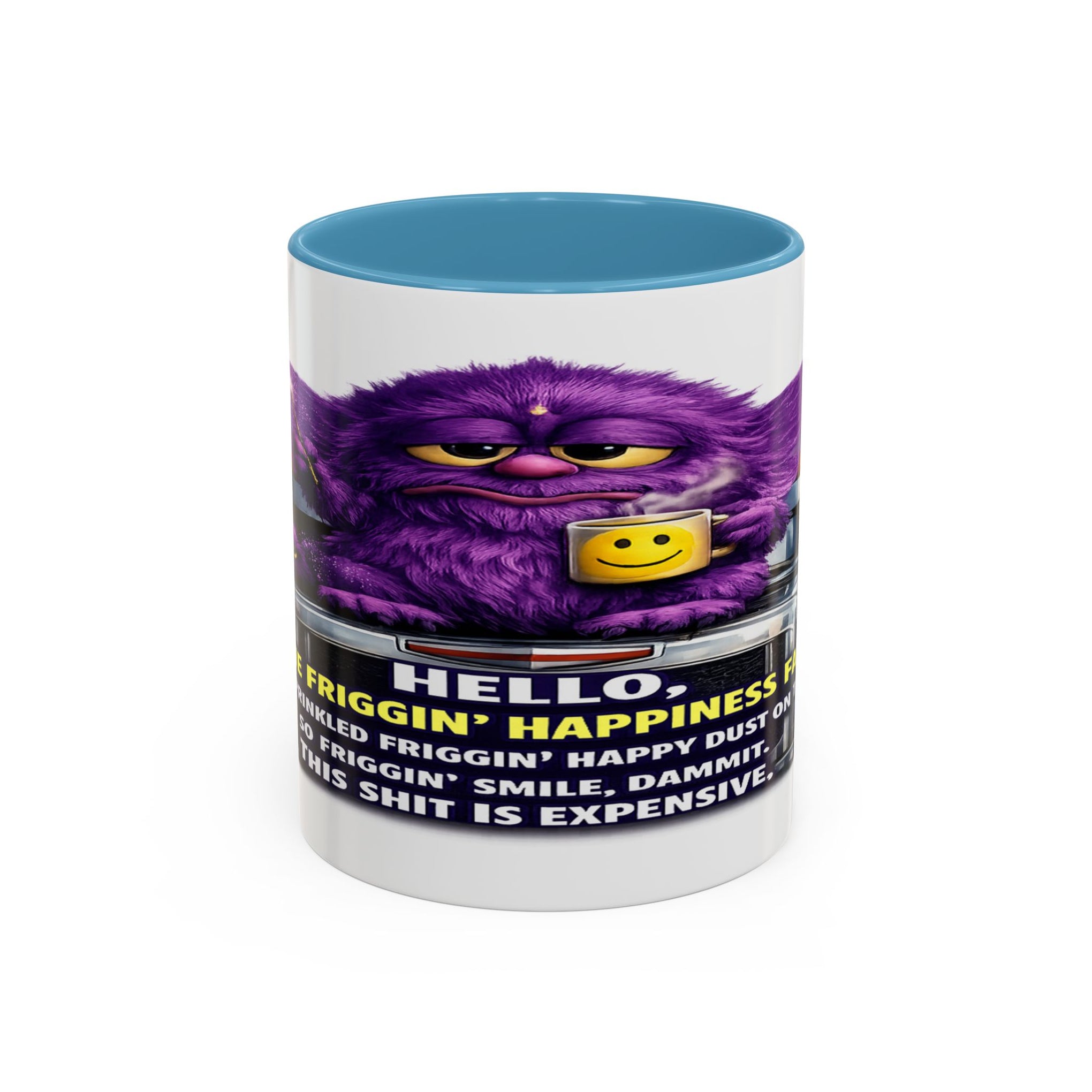Purple Grumpy Monster Coffee Mug – Funny Truck Driver Gift (11oz & 15oz)