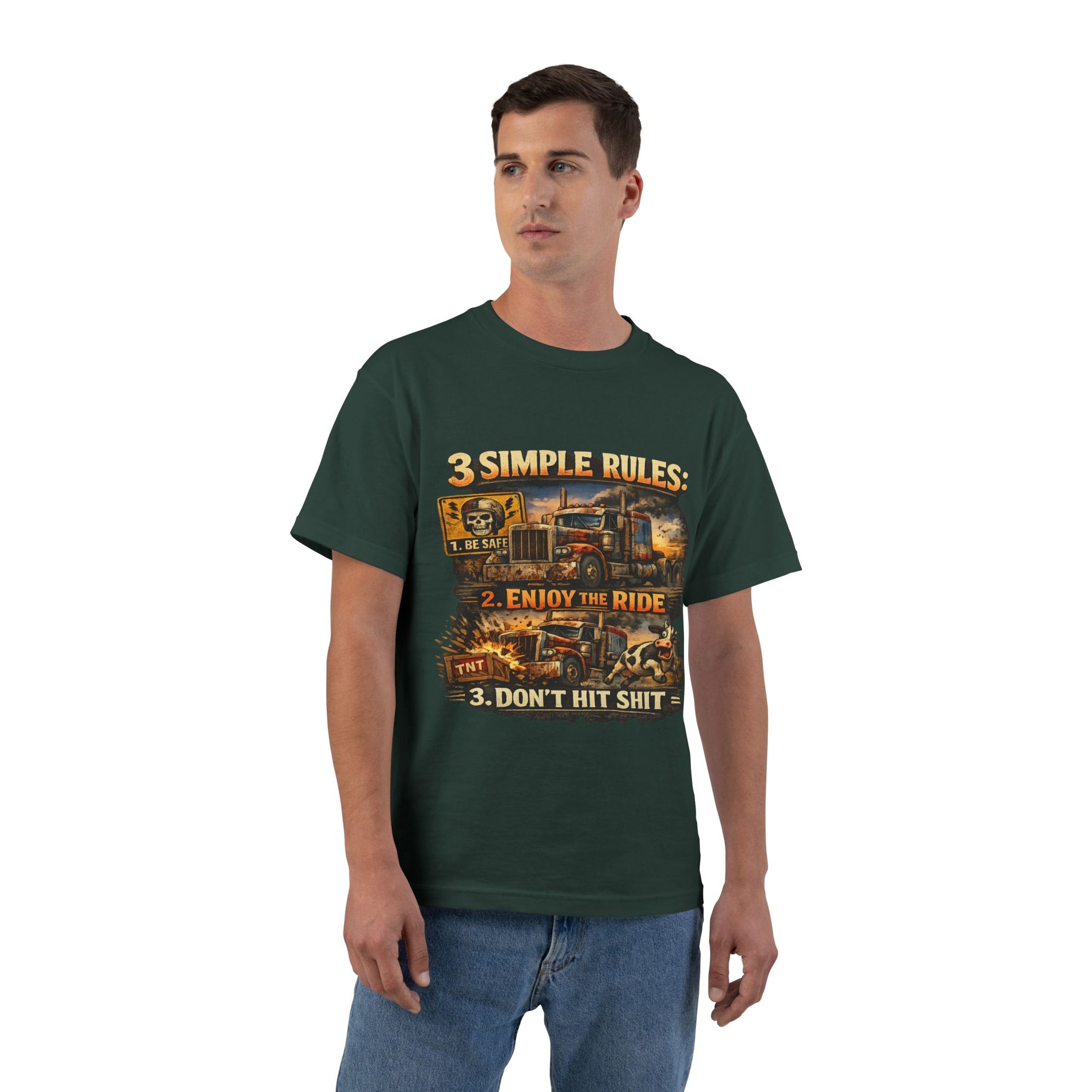 Big an Tall Graphic T-Shirt — "3 Simple Rules: Enjoy the Ride"