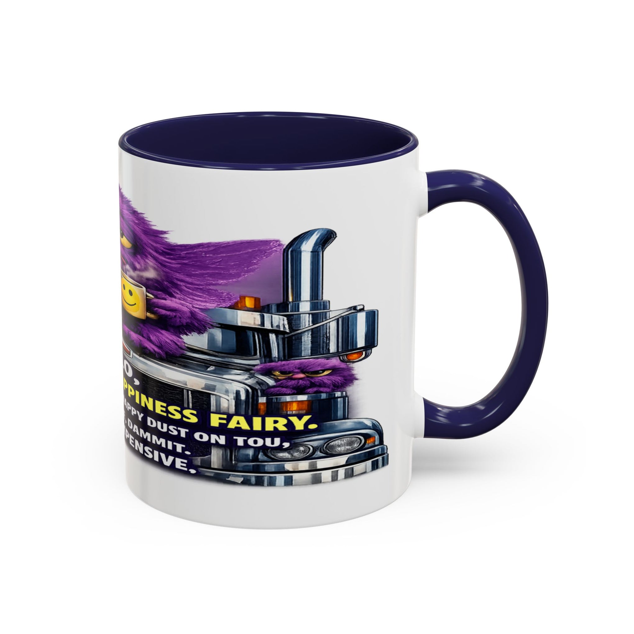 Purple Grumpy Monster Coffee Mug – Funny Truck Driver Gift (11oz & 15oz)