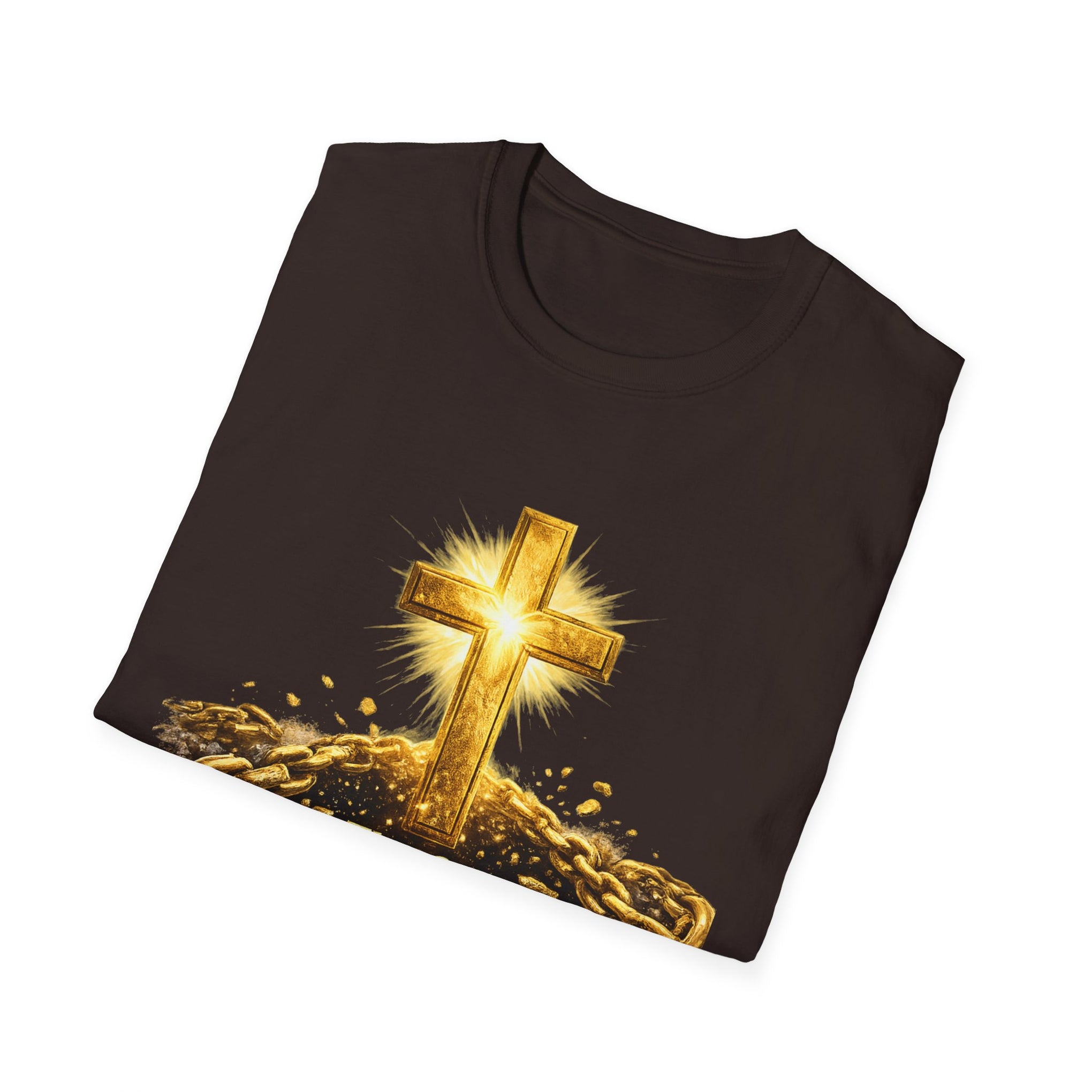 Chain Breaker Cross T-Shirt — "The One True Chain Breaker" Christian Faith Tee