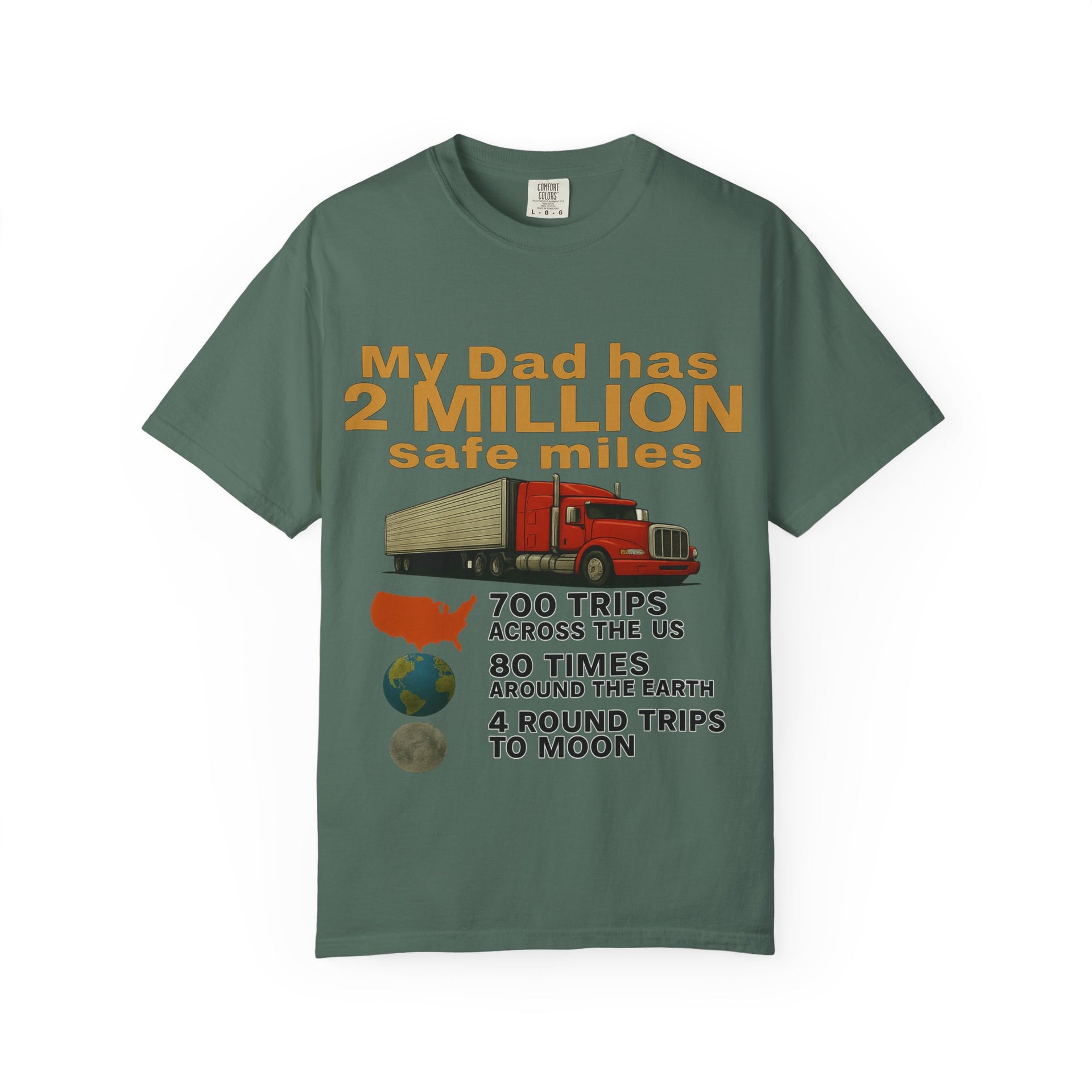 My Dad Has 2 Million Safe Miles T-Shirt — Truck Driver Appreciation Gift
