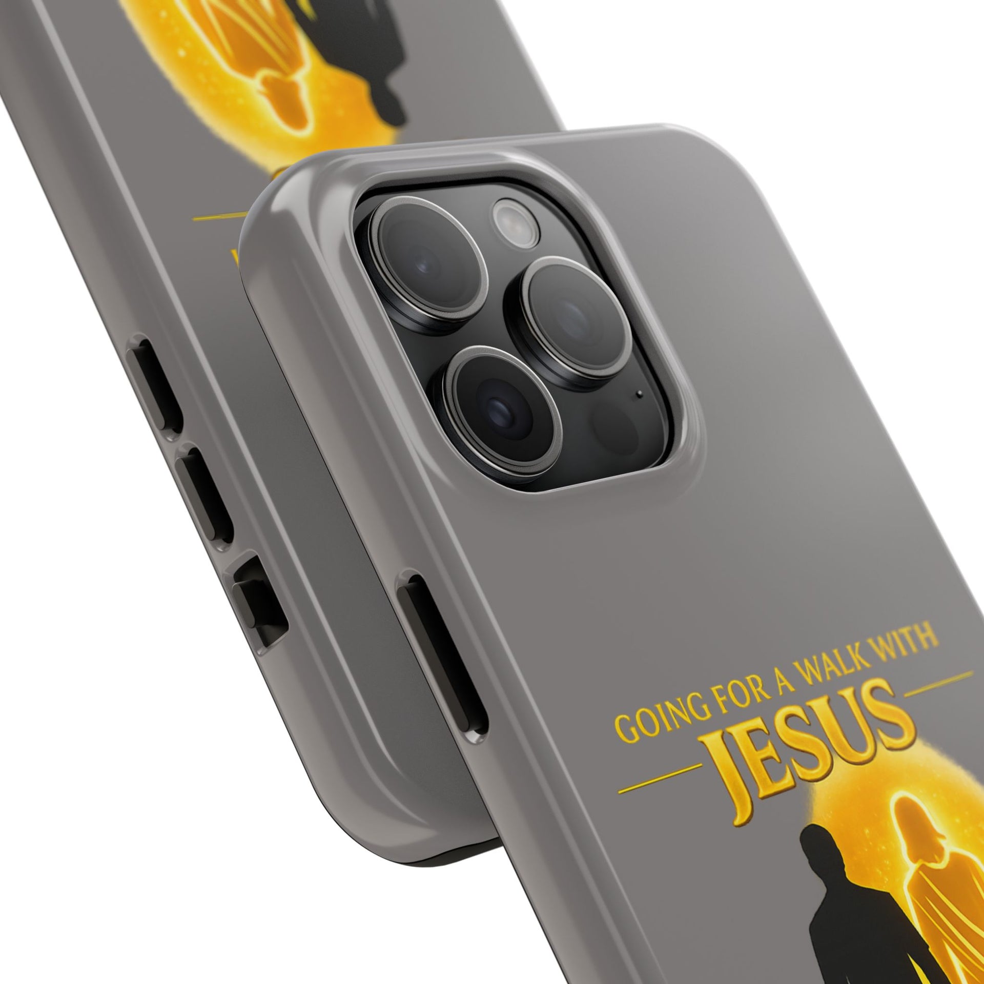 Tough Phone Case — "Going for a Walk with Jesus, Wanna Come?" Christian iPhone Case