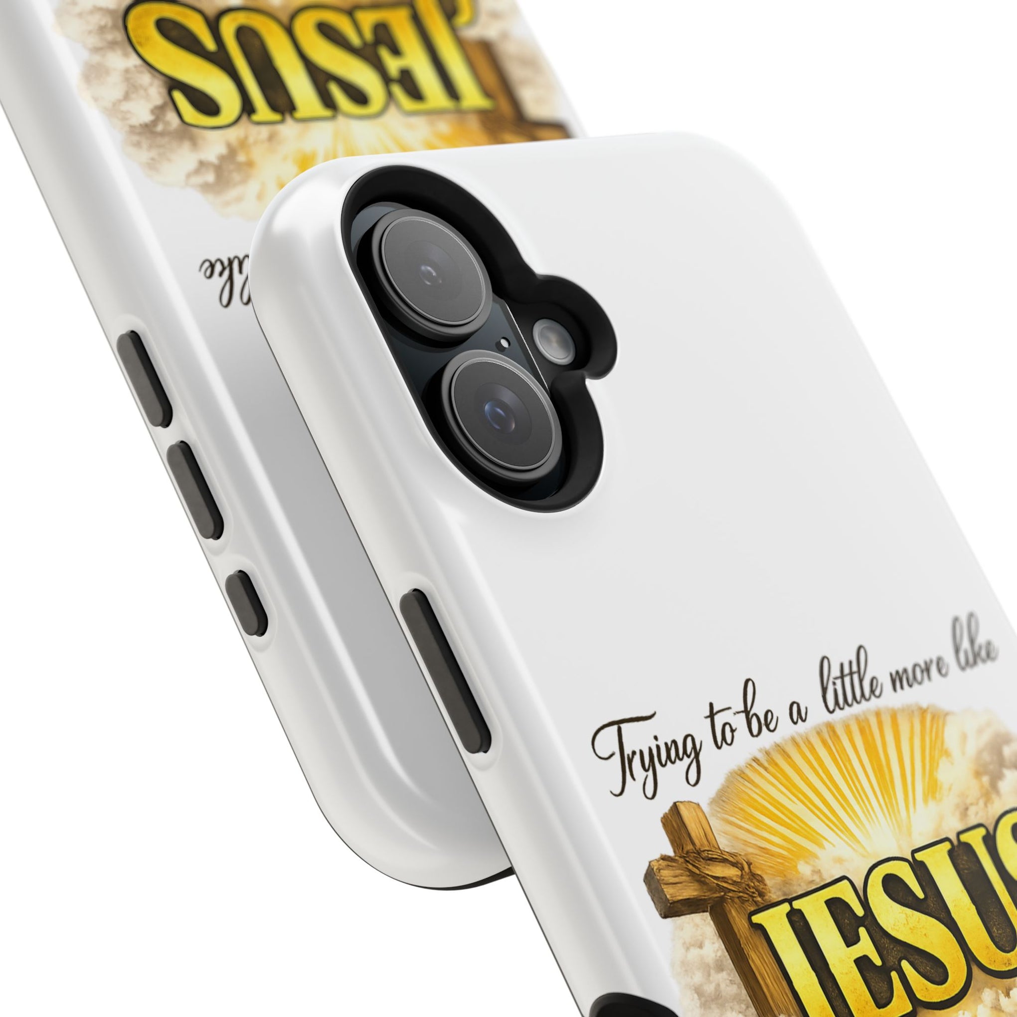 Christian Quote Magnetic Phone Case — "Trying to be a Little More Jesus and a Little Less Like Me"