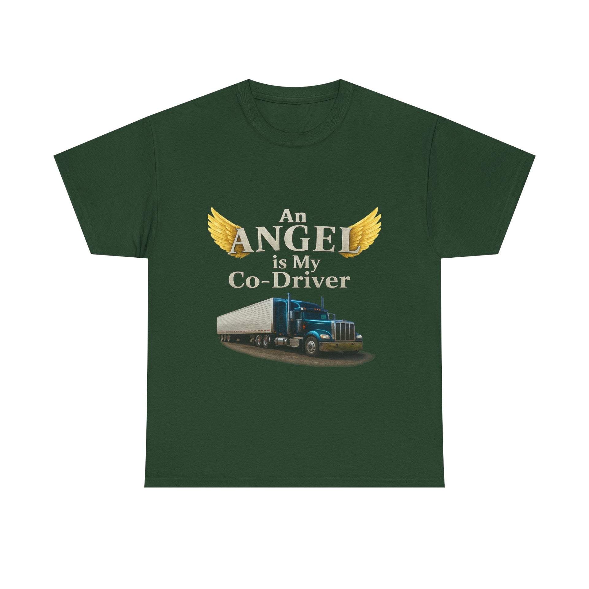 An Angel Is My Co-Driver Truck Tee — Trucker Memorial Gift