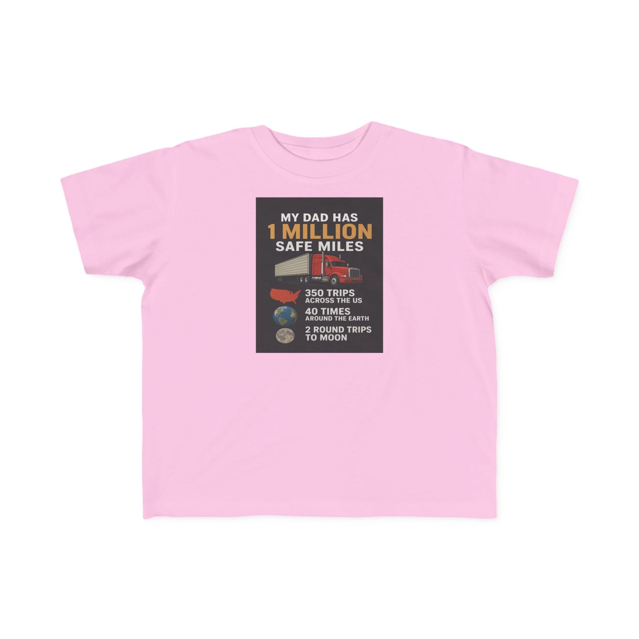 Toddler Tee – “My Dad Has 1 Million Safe Miles” Funny Kids' Aviation Shirt