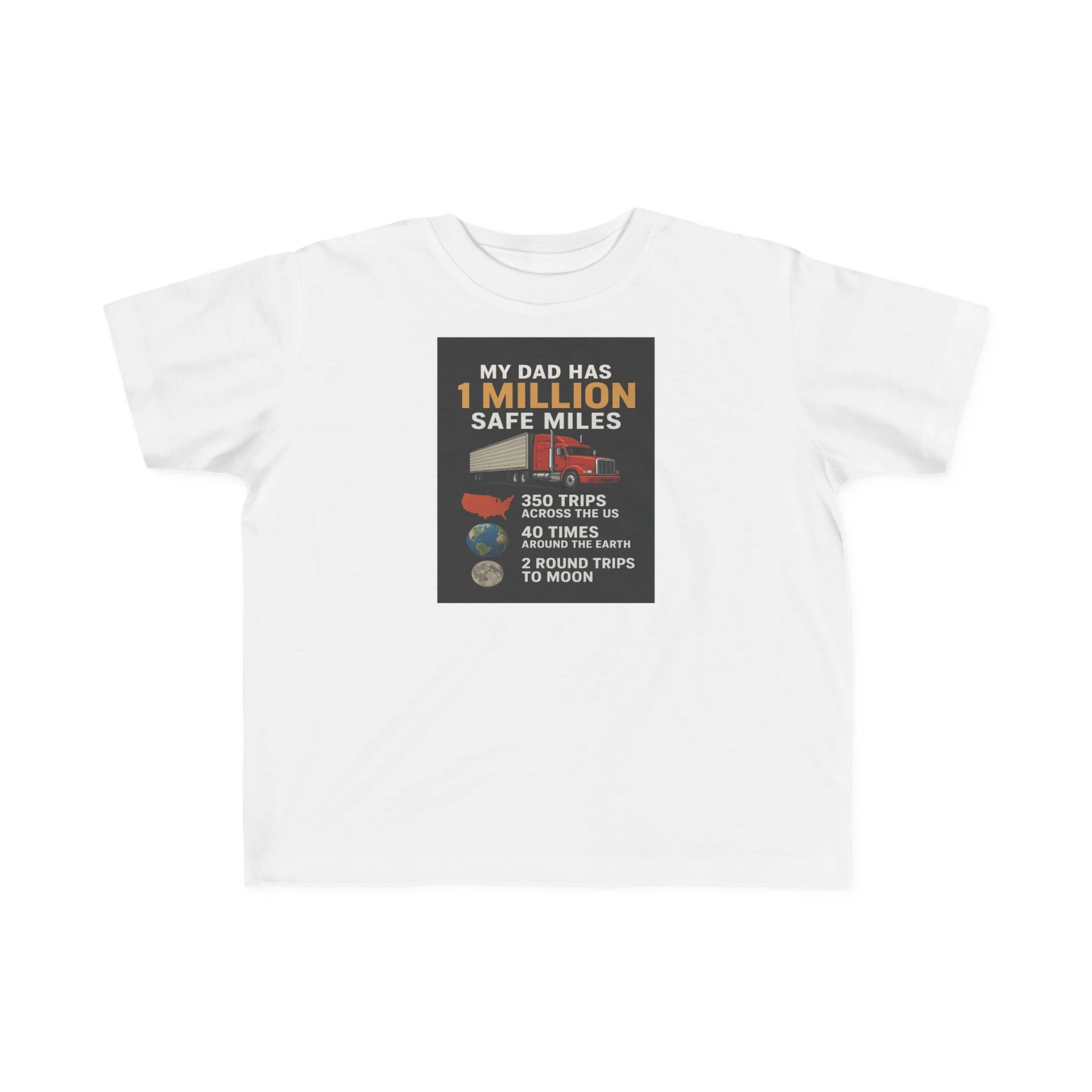 Toddler Tee – “My Dad Has 1 Million Safe Miles” Funny Kids' Aviation Shirt
