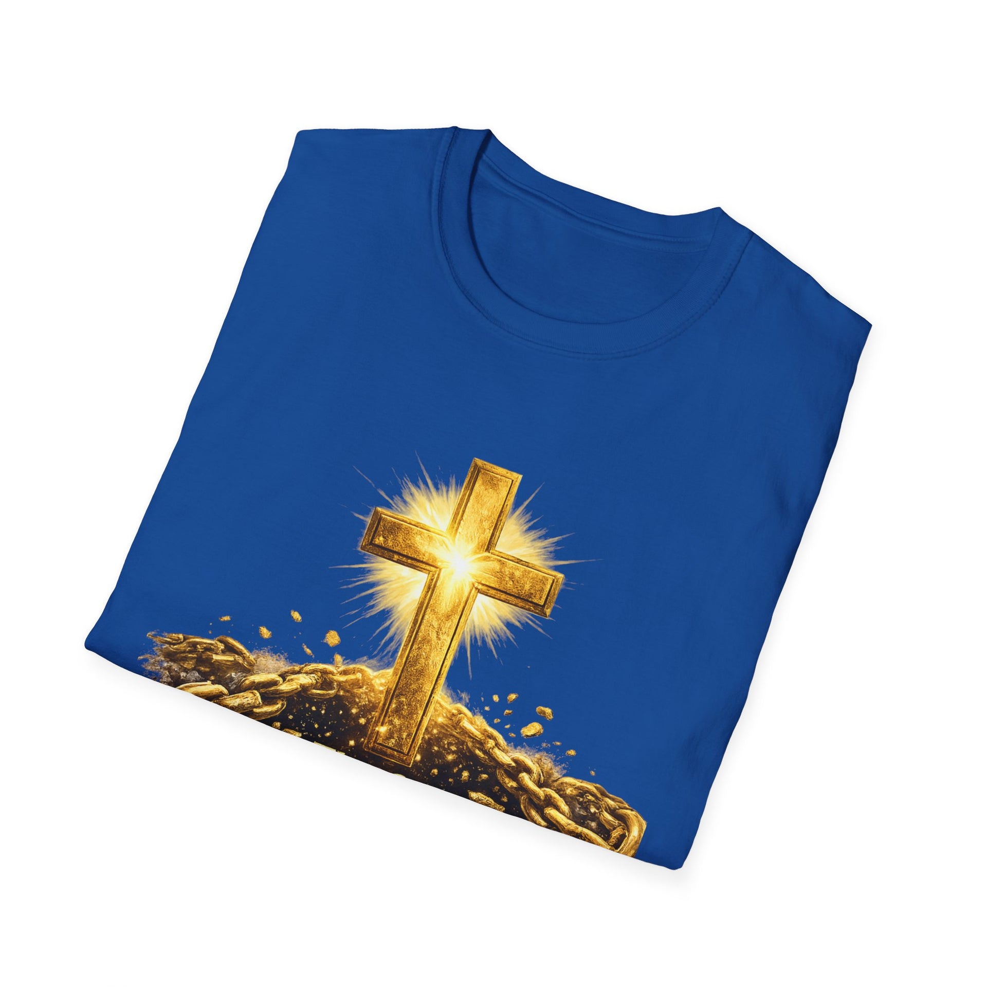 Chain Breaker Cross T-Shirt — "The One True Chain Breaker" Christian Faith Tee