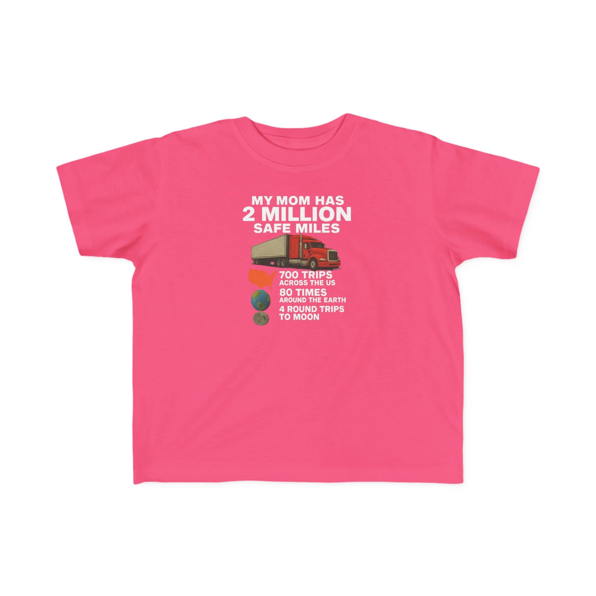 Toddler Tee - "My Mom Has 2 Million Safe Miles" Camping Adventure Shirt
