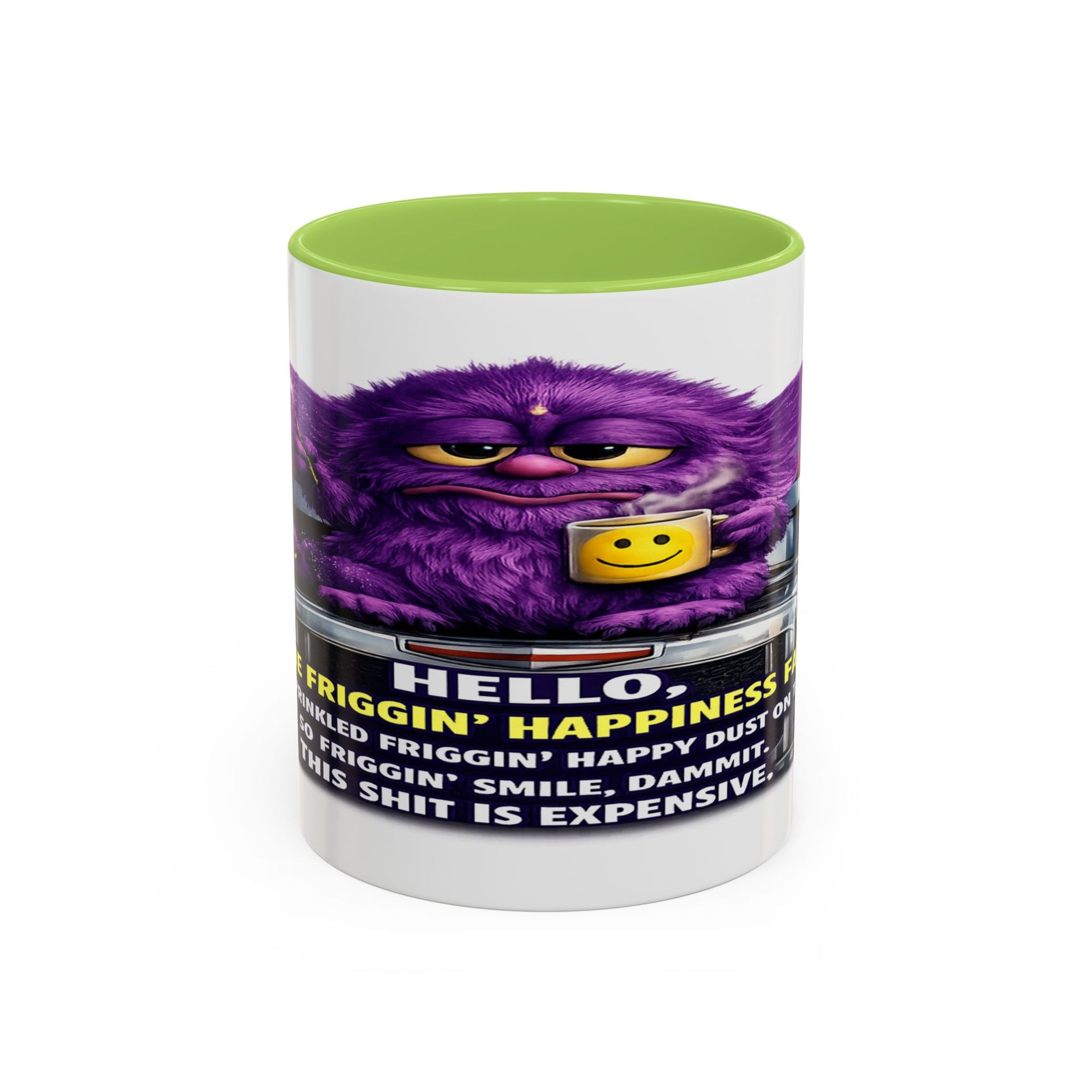 Purple Grumpy Monster Coffee Mug – Funny Truck Driver Gift (11oz & 15oz)