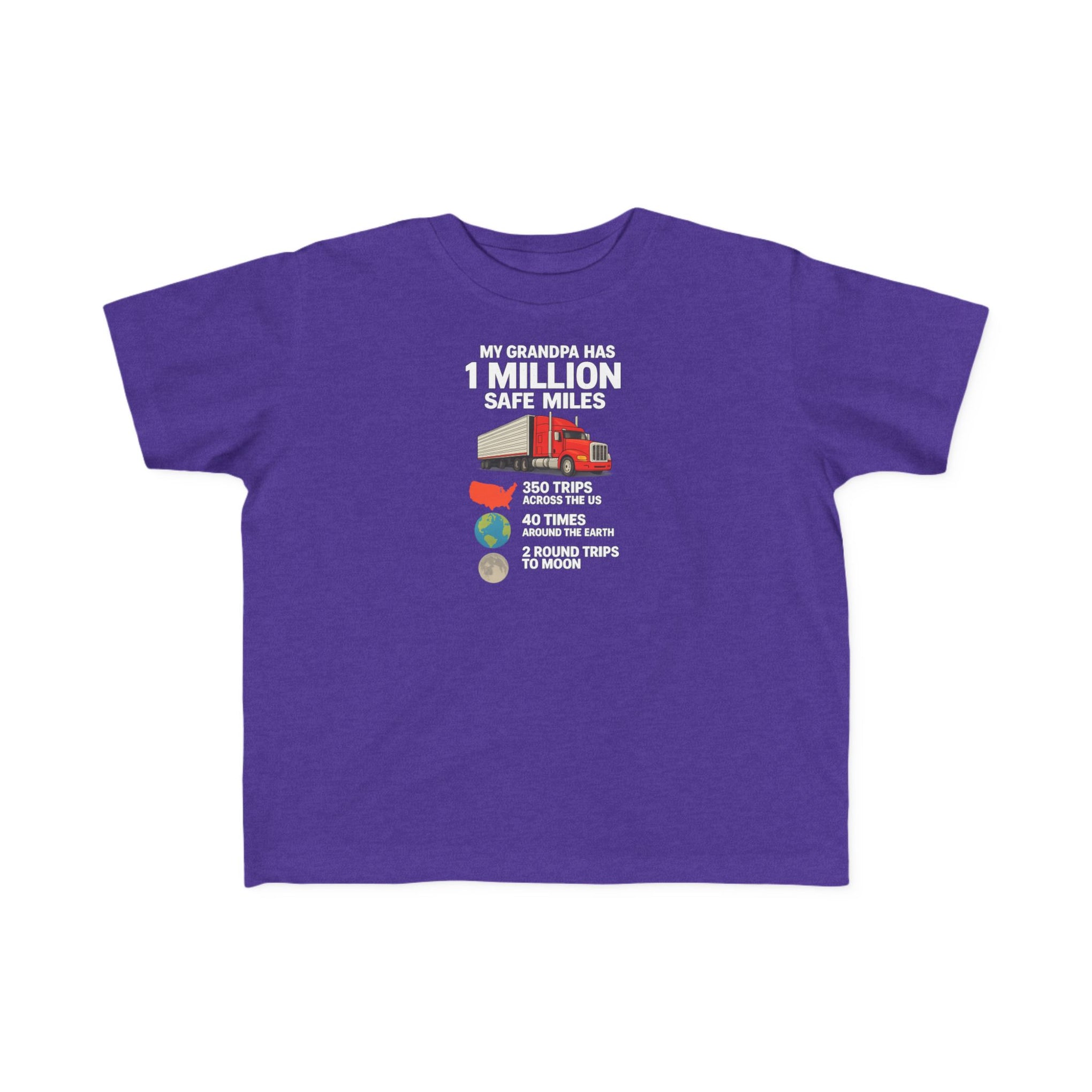 Toddler Tee – "My Grandma Has 1 Million Safe Miles" Cute Grandma Road-Trip Shirt