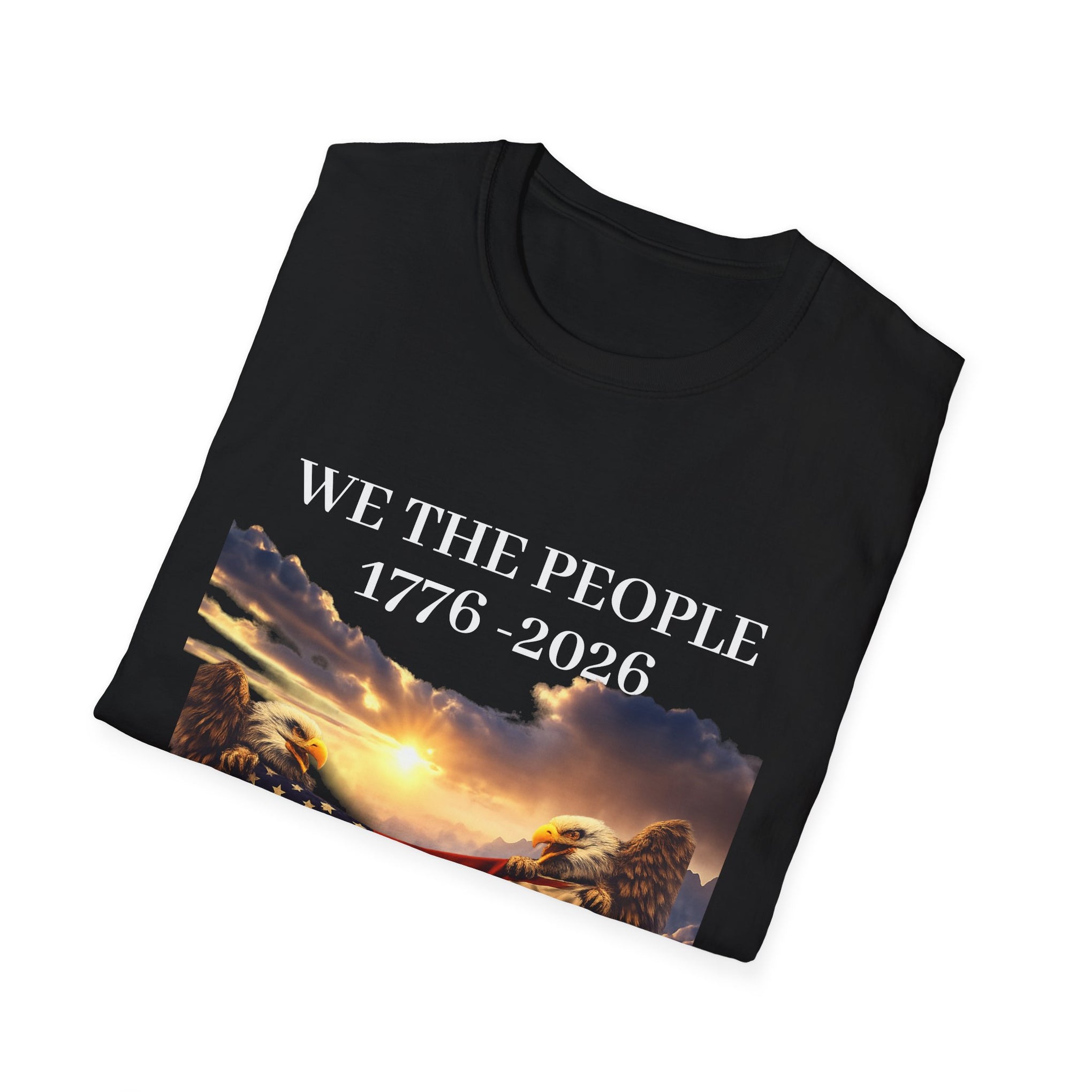 Patriotic "We the People 1776-2026" T-Shirt — American Flag & Constitution Tee for Independence Day