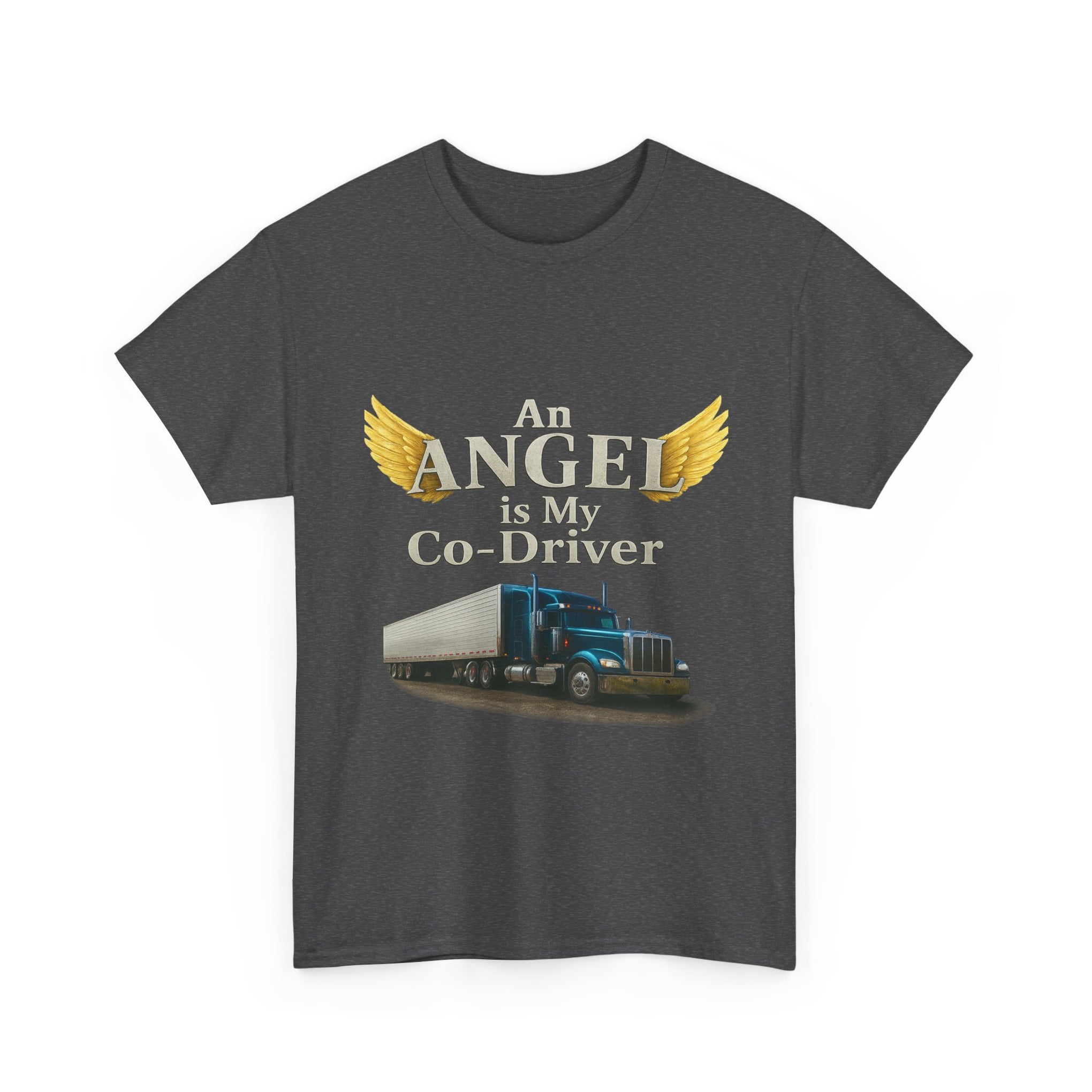 An Angel Is My Co-Driver Truck Tee — Trucker Memorial Gift