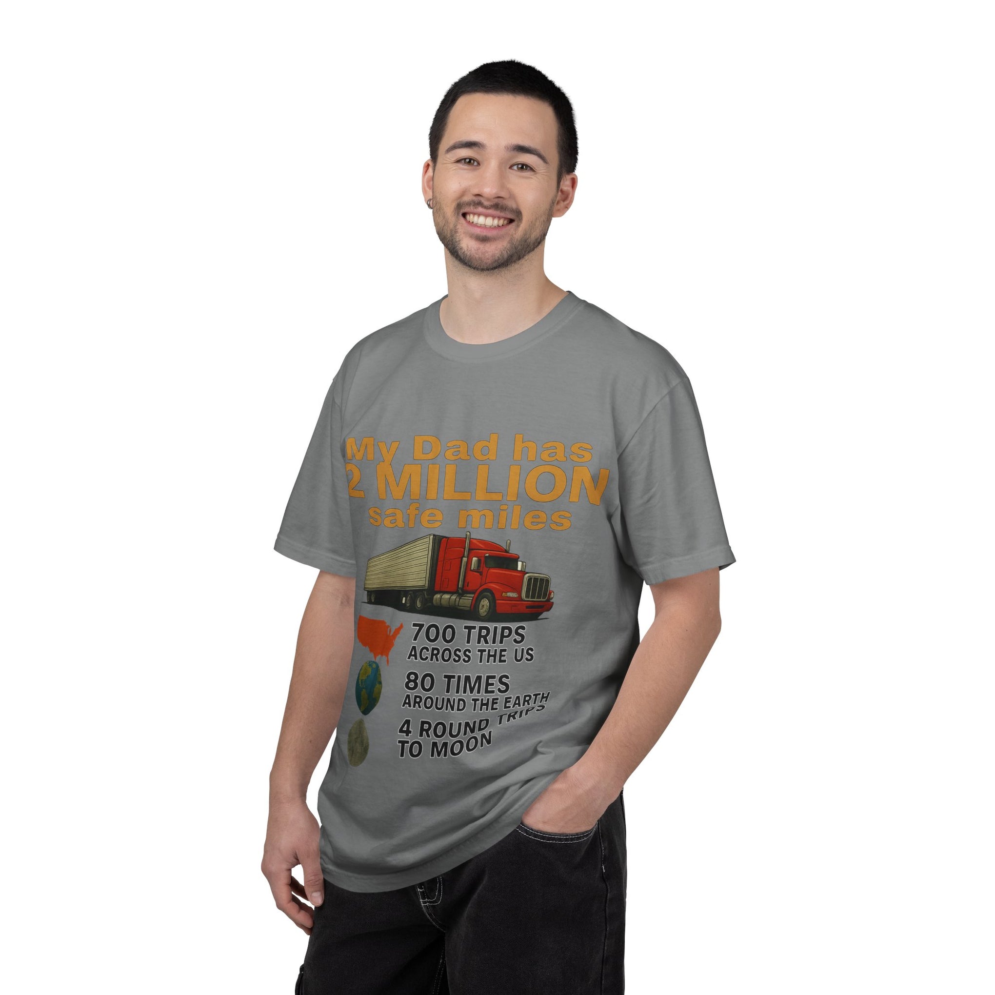 My Dad Has 2 Million Safe Miles T-Shirt — Truck Driver Appreciation Gift