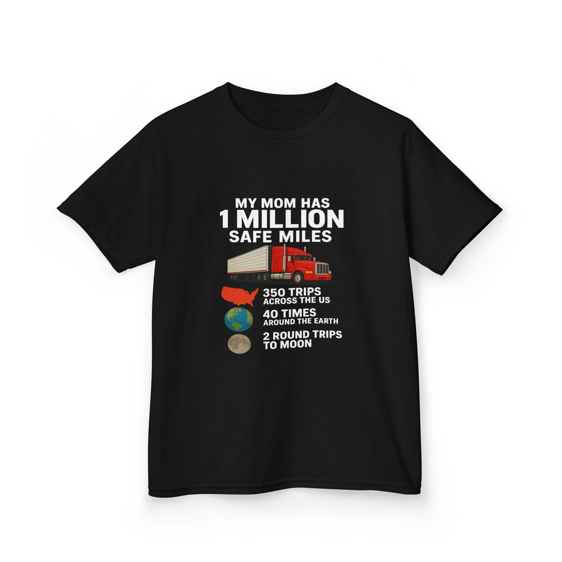 Kids Truck Graphic Tee — My Mom has 1 million Safe Miles