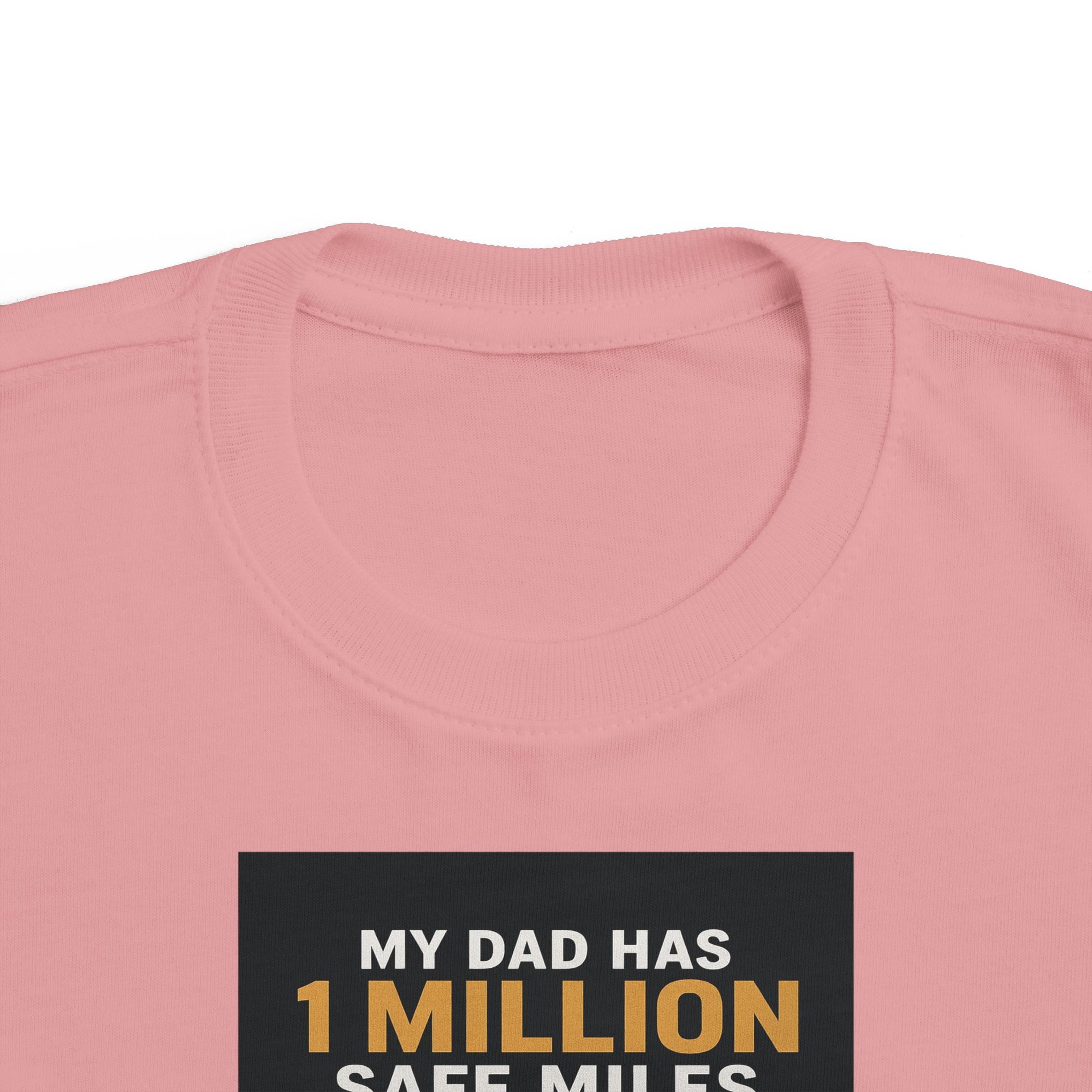 Toddler Tee – “My Dad Has 1 Million Safe Miles” Funny Kids' Aviation Shirt