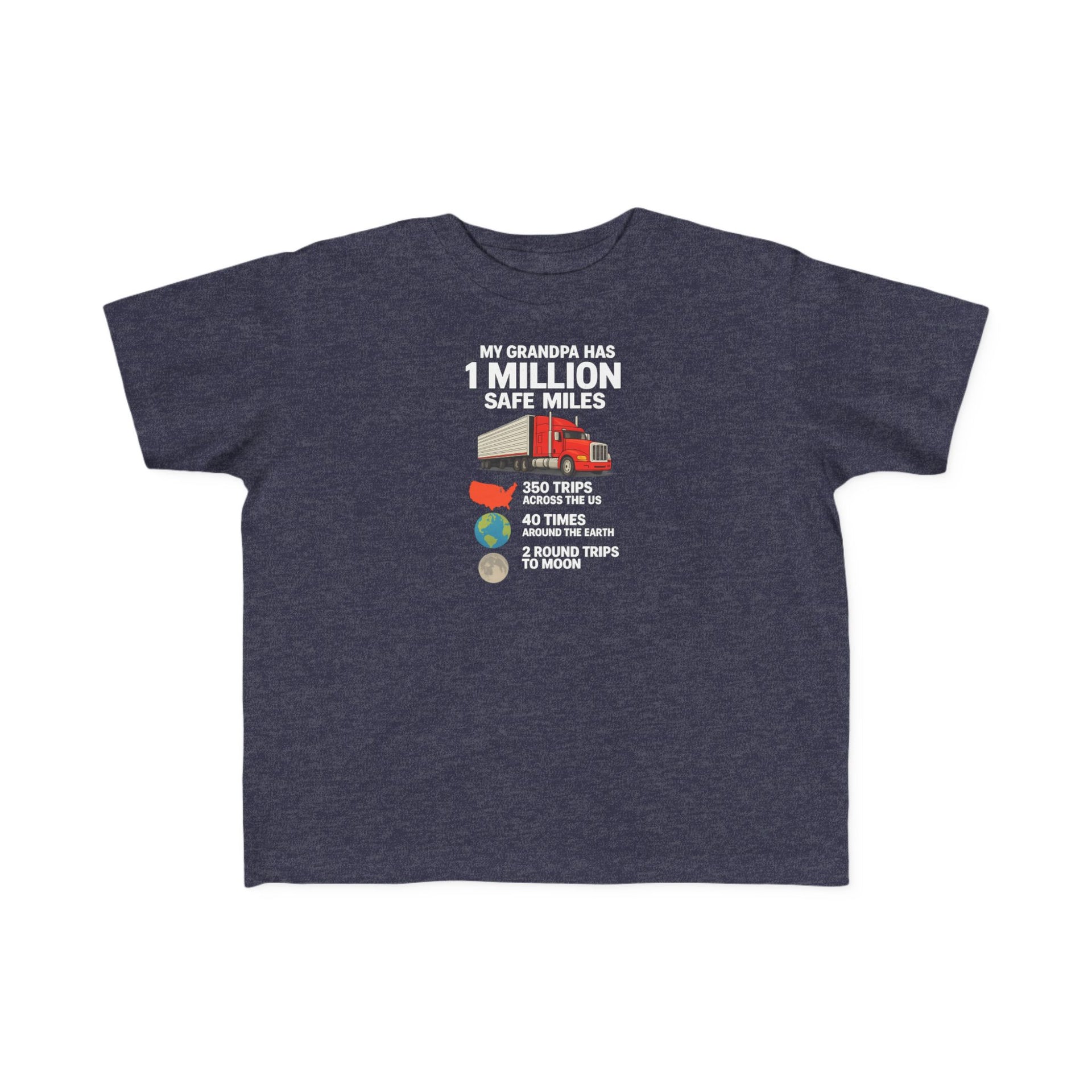 Toddler Tee – "My Grandma Has 1 Million Safe Miles" Cute Grandma Road-Trip Shirt