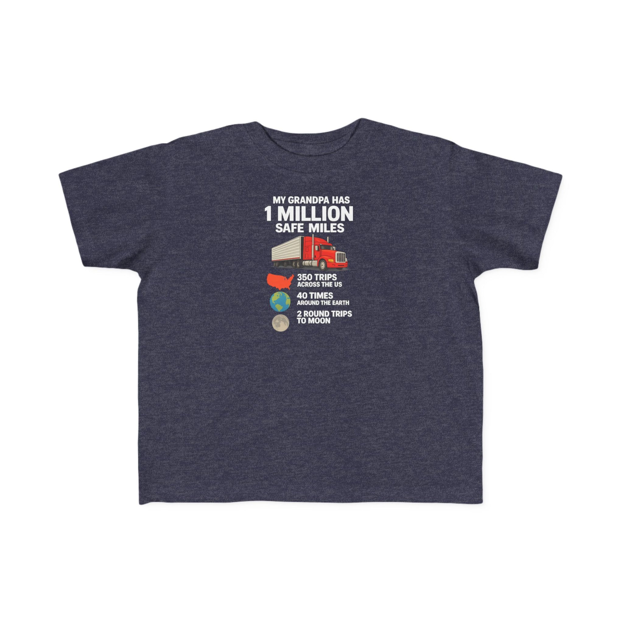 Toddler Tee – "My Grandma Has 1 Million Safe Miles" Cute Grandma Road-Trip Shirt