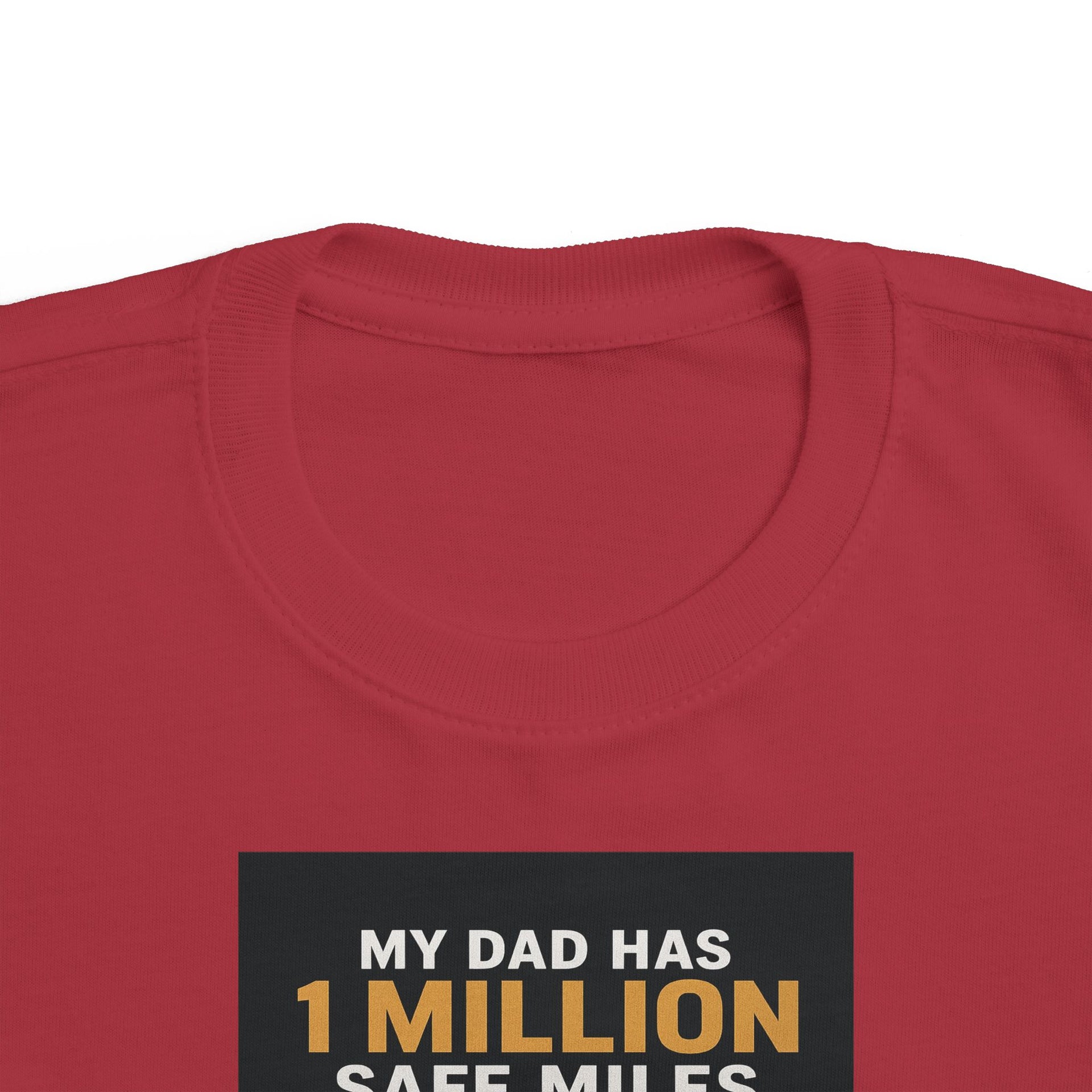 Toddler Tee – “My Dad Has 1 Million Safe Miles” Funny Kids' Aviation Shirt